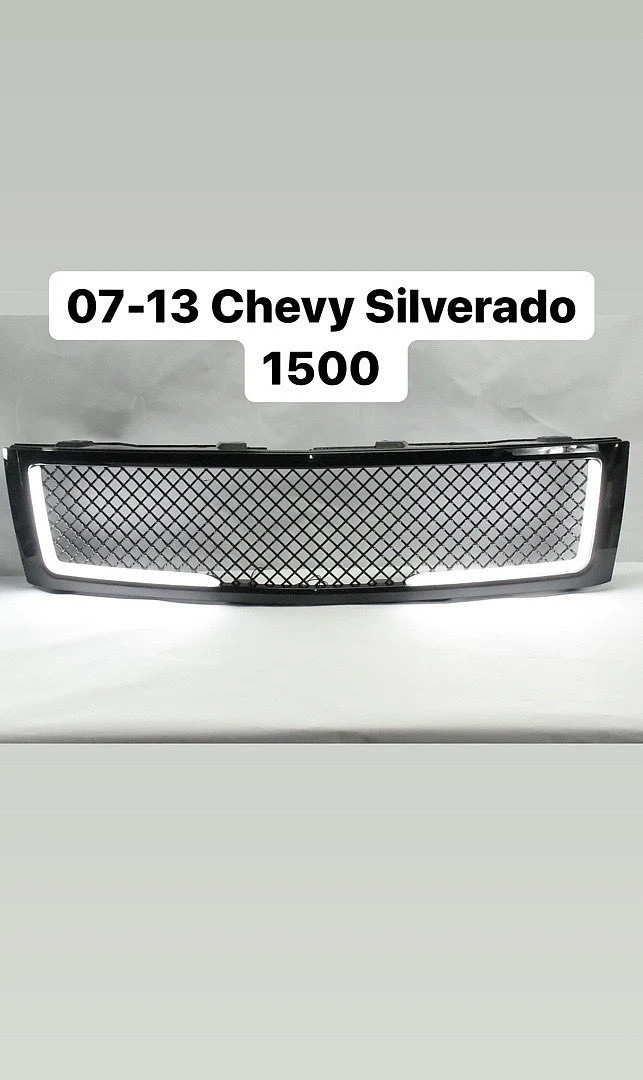 07-13 CHEVY SILVERADO 1500 led black front bumper grille 07-13 CHEVY SILVERADO 1500 led black front bumper grille