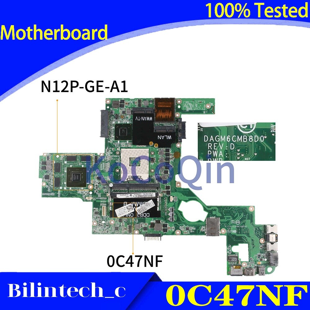 FOR XPS L502X HM67 GT525M GT540M Laptop Motherboard 0C47NF DAGM6CMB8D0 #pq
