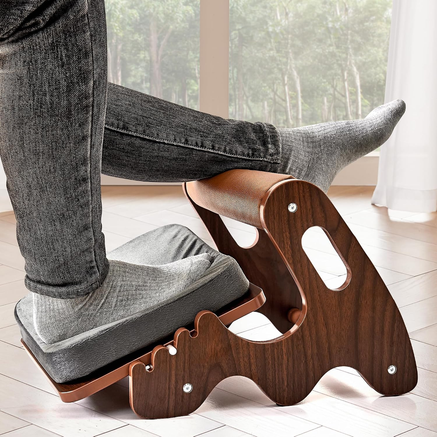 Spacocld Foot Rest for under Desk at Work- Adjustable Rocking Foot Stool with 3 Spacocld Foot Rest for under Desk at Work- Adjustable Rocking Foot Stool with 3