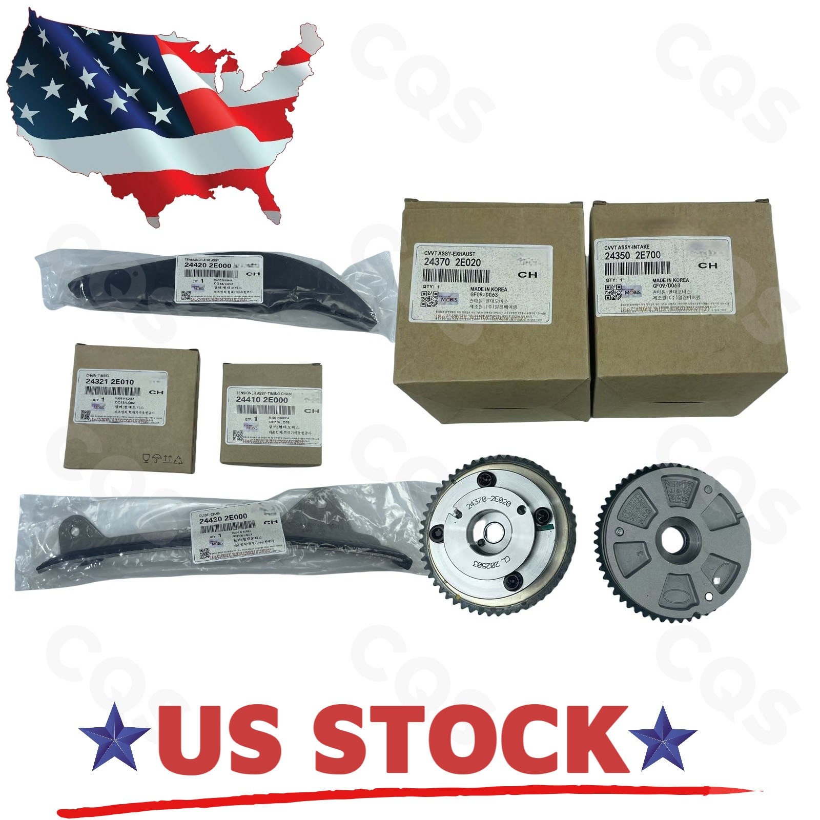 NEW TIMING CHAIN KIT W/ VVT CAMSHAFT GEAR FOR HYUNDAI ELANTRA KONA 2017-21 2.0L