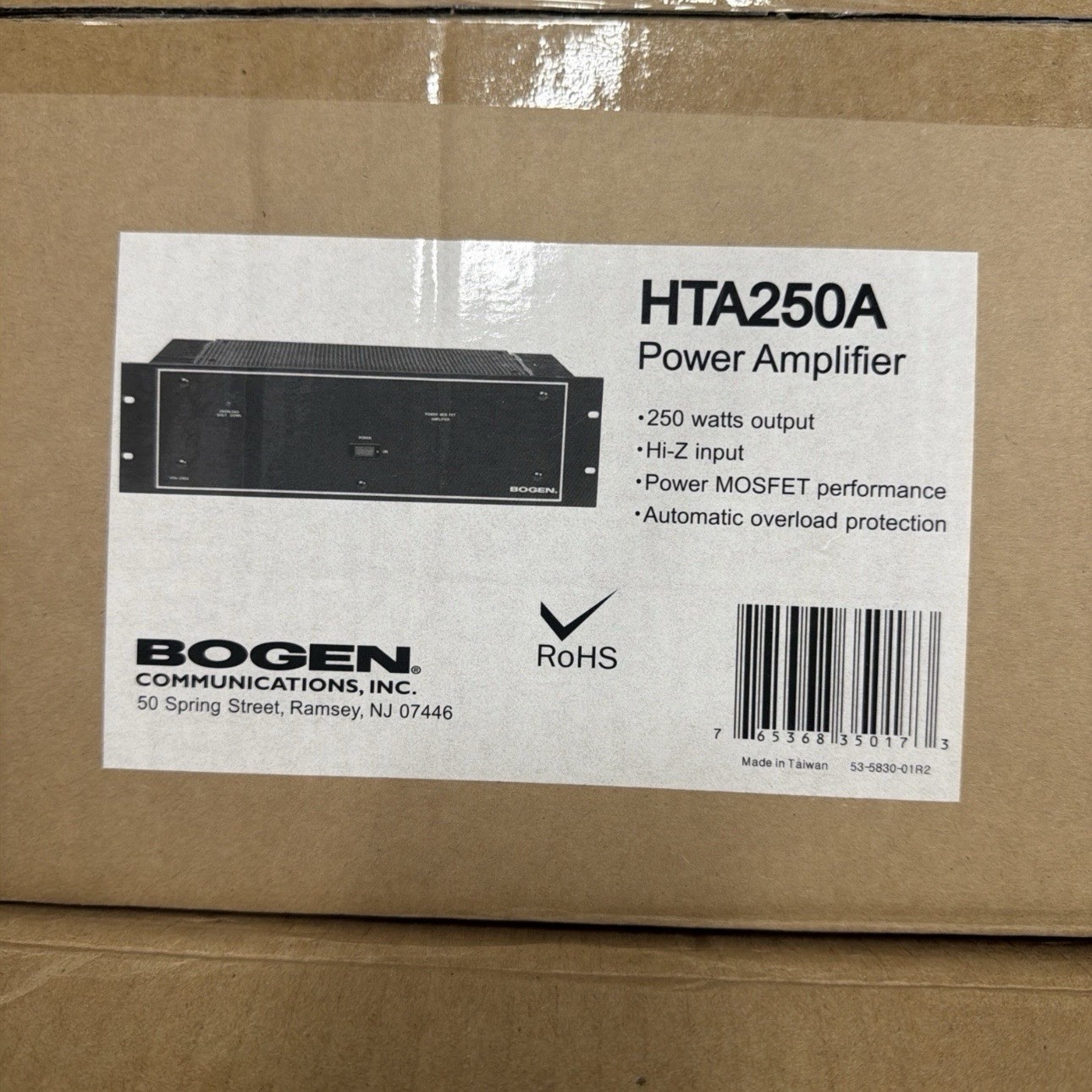 Bogen HTA250A 250W Power Amplifier - NIB