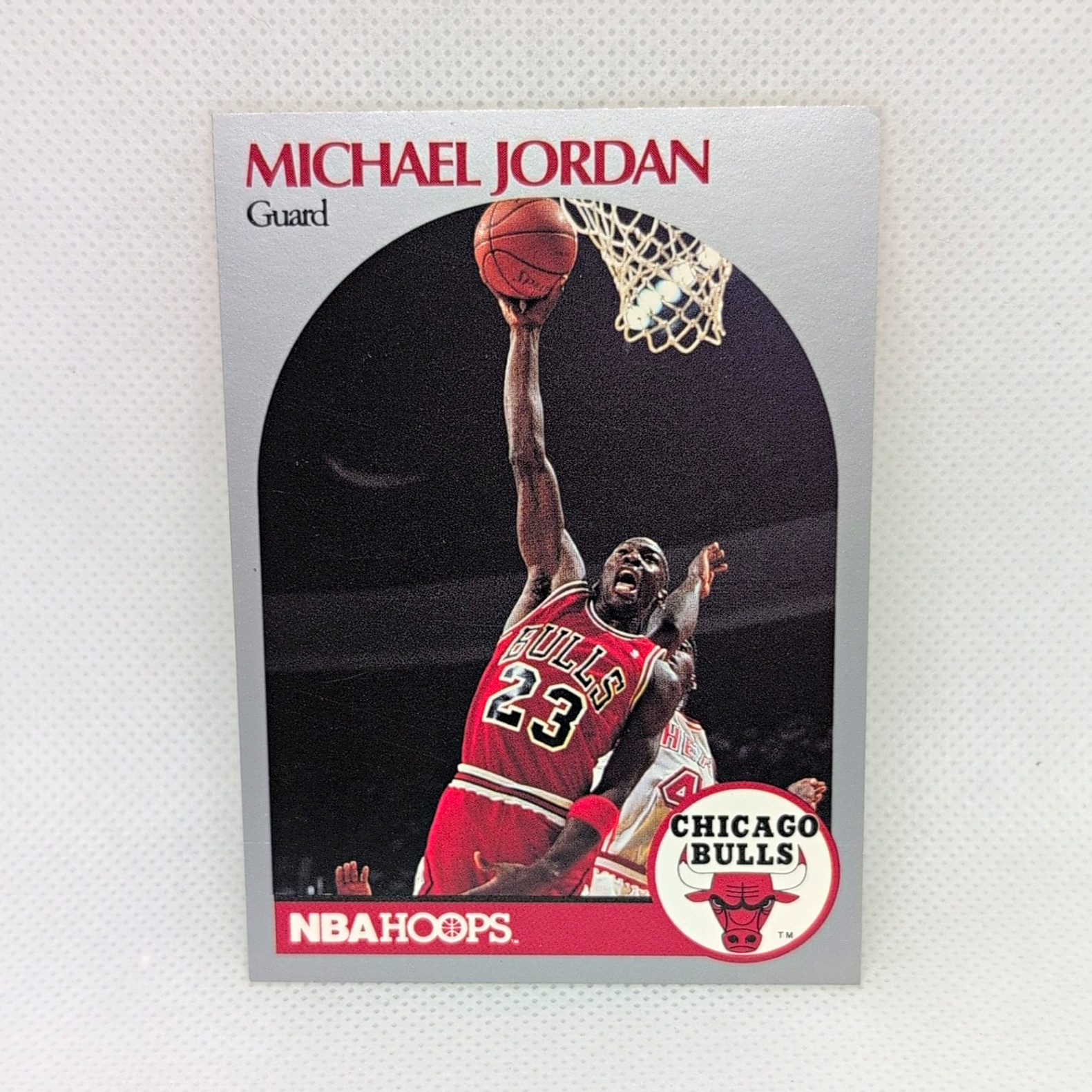 NBA Hoops 1990-91 Michael Jordan #65 Chicago Bulls NBA Basketball Card Base NBA Hoops 1990-91 Michael Jordan #65 Chicago Bulls NBA Basketball Card Base