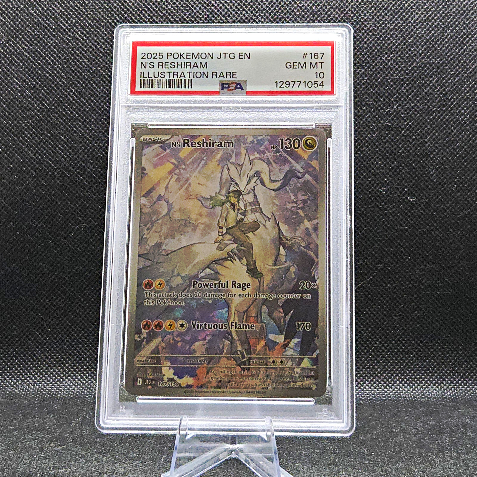 Pokémon TCG N\'s Reshiram 167/159 JTG Journey Together Illustration Rare PSA 10 Pokémon TCG N\'s Reshiram 167/159 JTG Journey Together Illustration Rare PSA 10