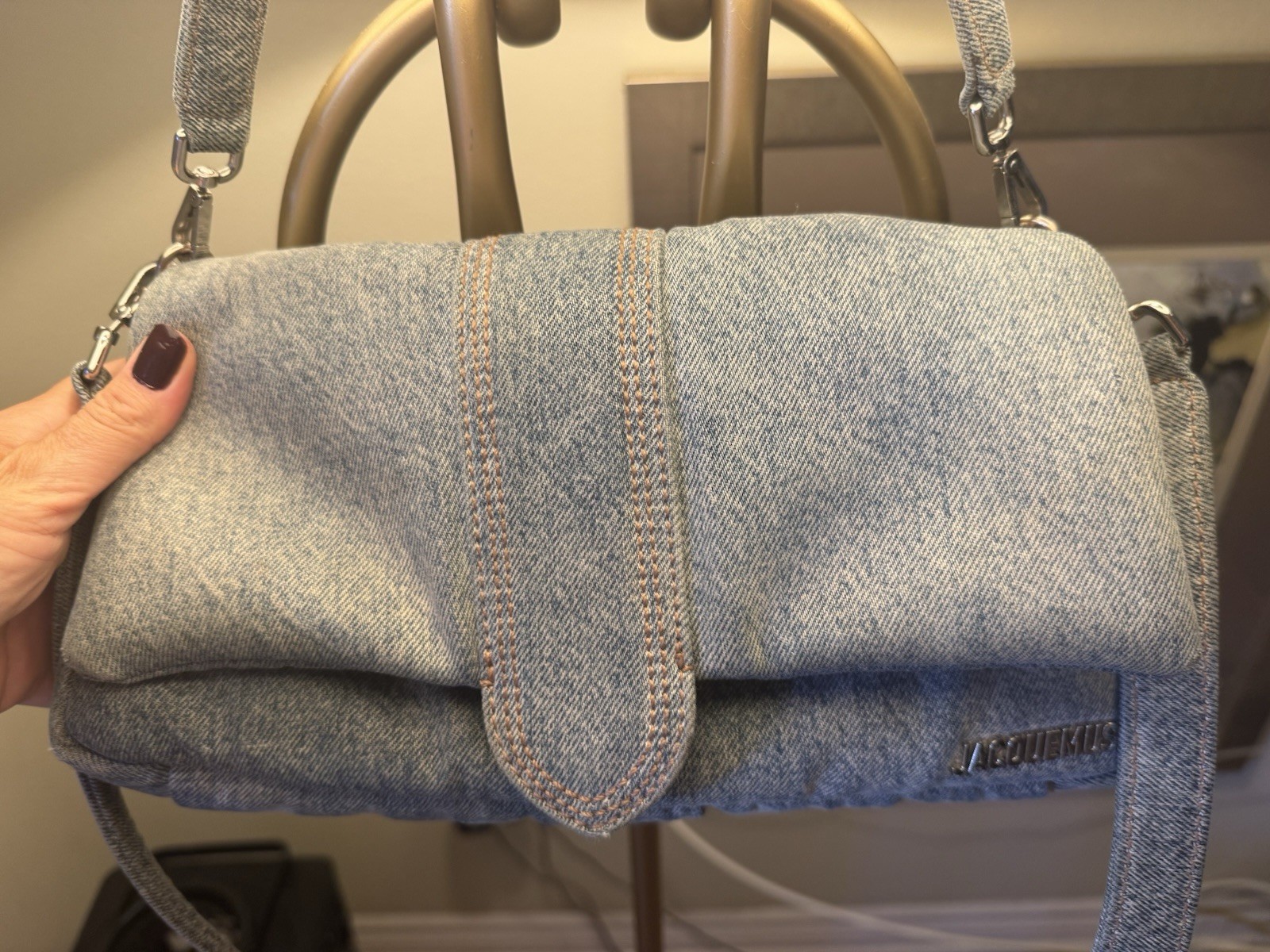 Jacquemus Small Padded Denim Shoulder Bag Pre-owned Great Condition