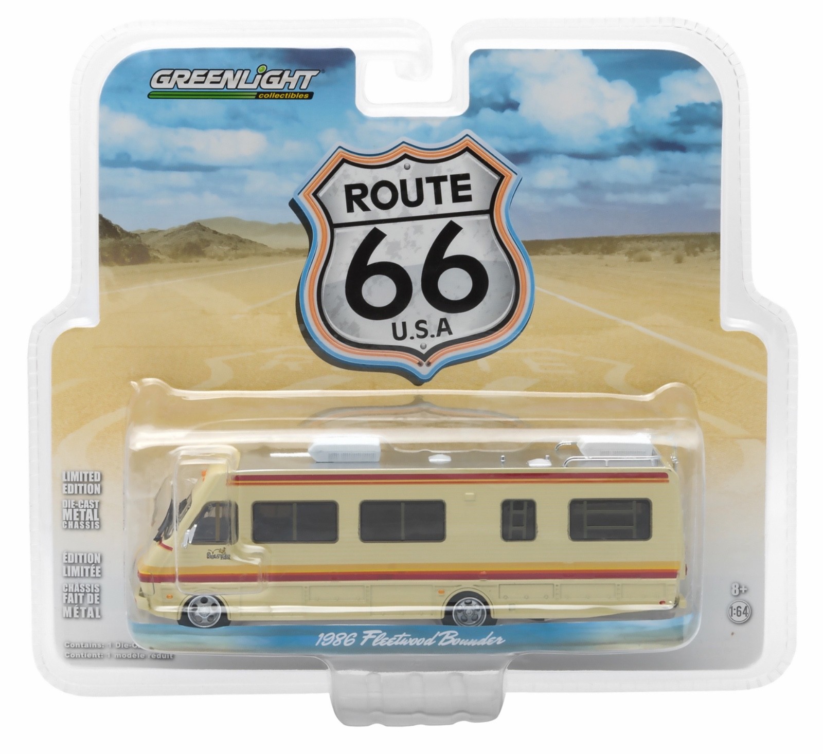 1986 FLEETWOOD BOUNDER  * ROUTE 66 USA *   1:64 GREENLIGHT 2015 - BREAKING BAD
