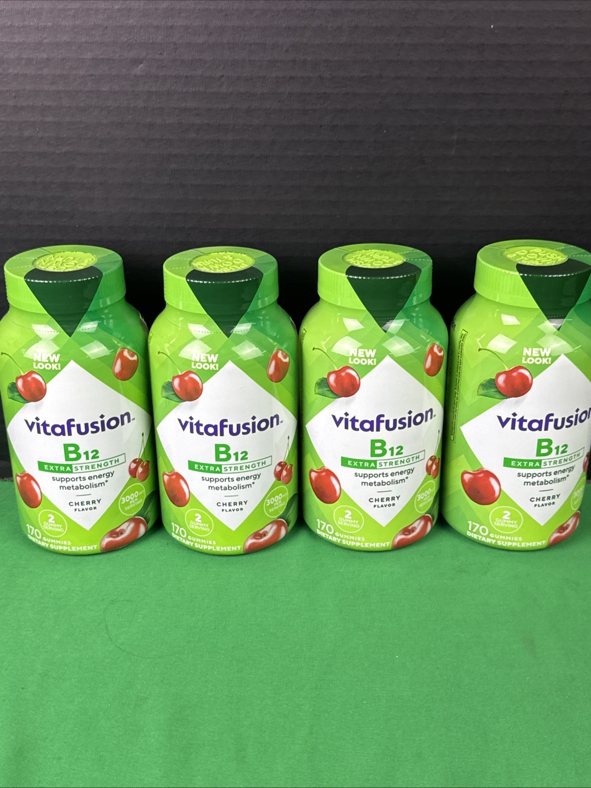 4 PK Vitafusion Extra Strength B12 Gummy Vitamins 170 Ct Each EXP 09/26 +
