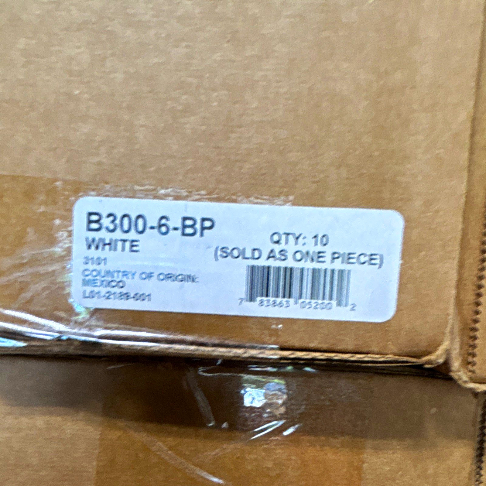B300-6-BP White Blank Labels Qty 10 Sold as One Piece B300-6-BP White Blank Labels Qty 10 Sold as One Piece
