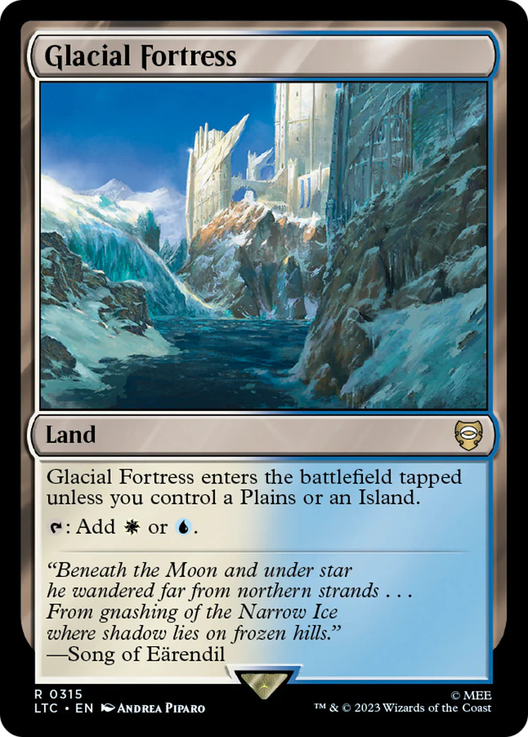 MTG Glacial Fortress [The Lord of the Rings: Tales of Middle-Earth Commander] Ne
