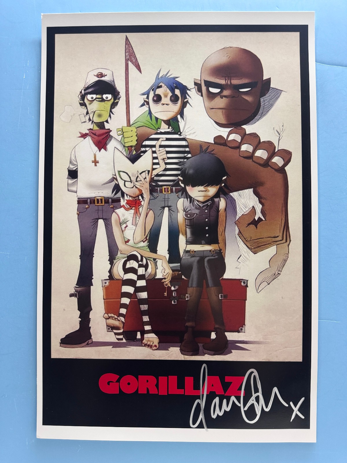 GORILLAZ BAND POSTER 11x17 SIGNED by Damon Albar AUTHENTICATED withCOA GORILLAZ BAND POSTER 11x17 SIGNED by Damon Albar AUTHENTICATED withCOA