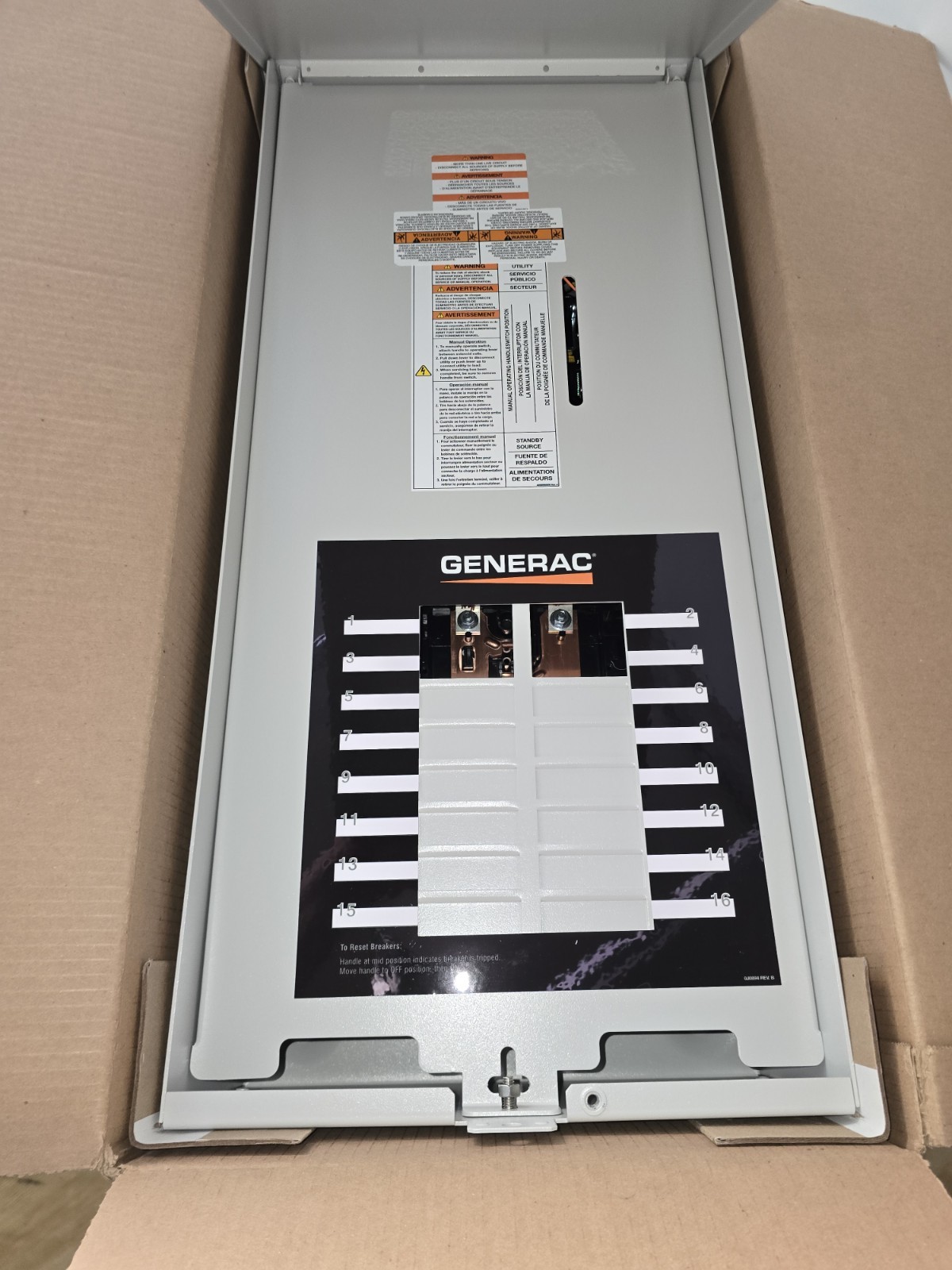 NEW Generac RXG16EZA3 100 Amp 16-Circuit Automatic Transfer Switch | NEM NEW Generac RXG16EZA3 100 Amp 16-Circuit Automatic Transfer Switch | NEM