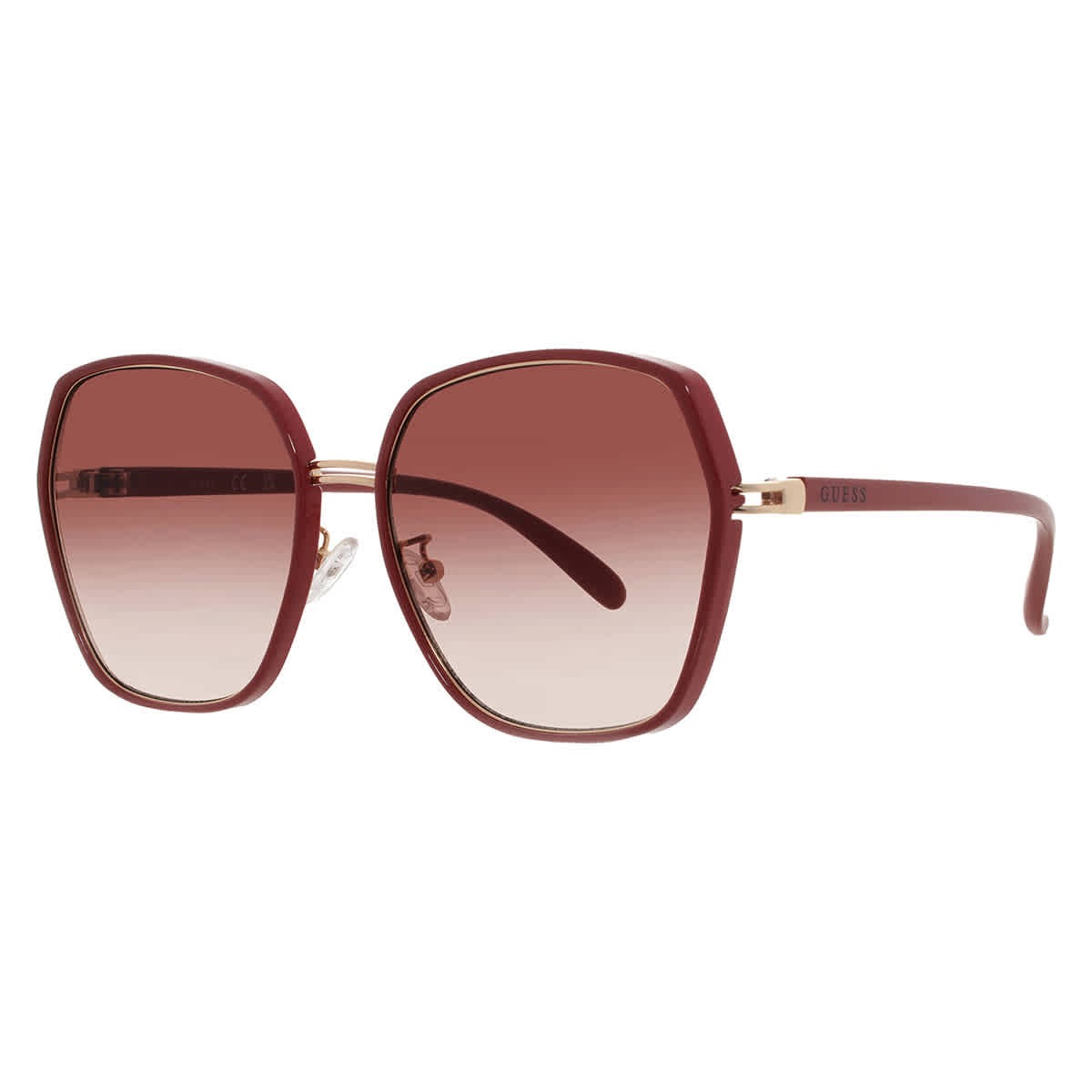 Guess Factory Brown Butterfly Ladies Sunglasses GF0407 66F 59 GF0407 66F 59