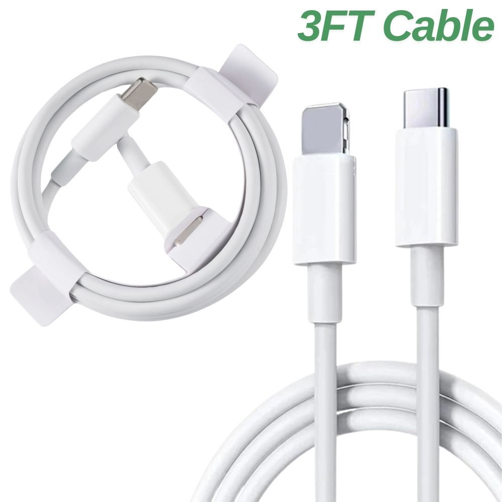 Bulk Lot 20W PD USB C Fast Charger Cable For iPhone 14 13 12 11 XR 8 Type C Cord
