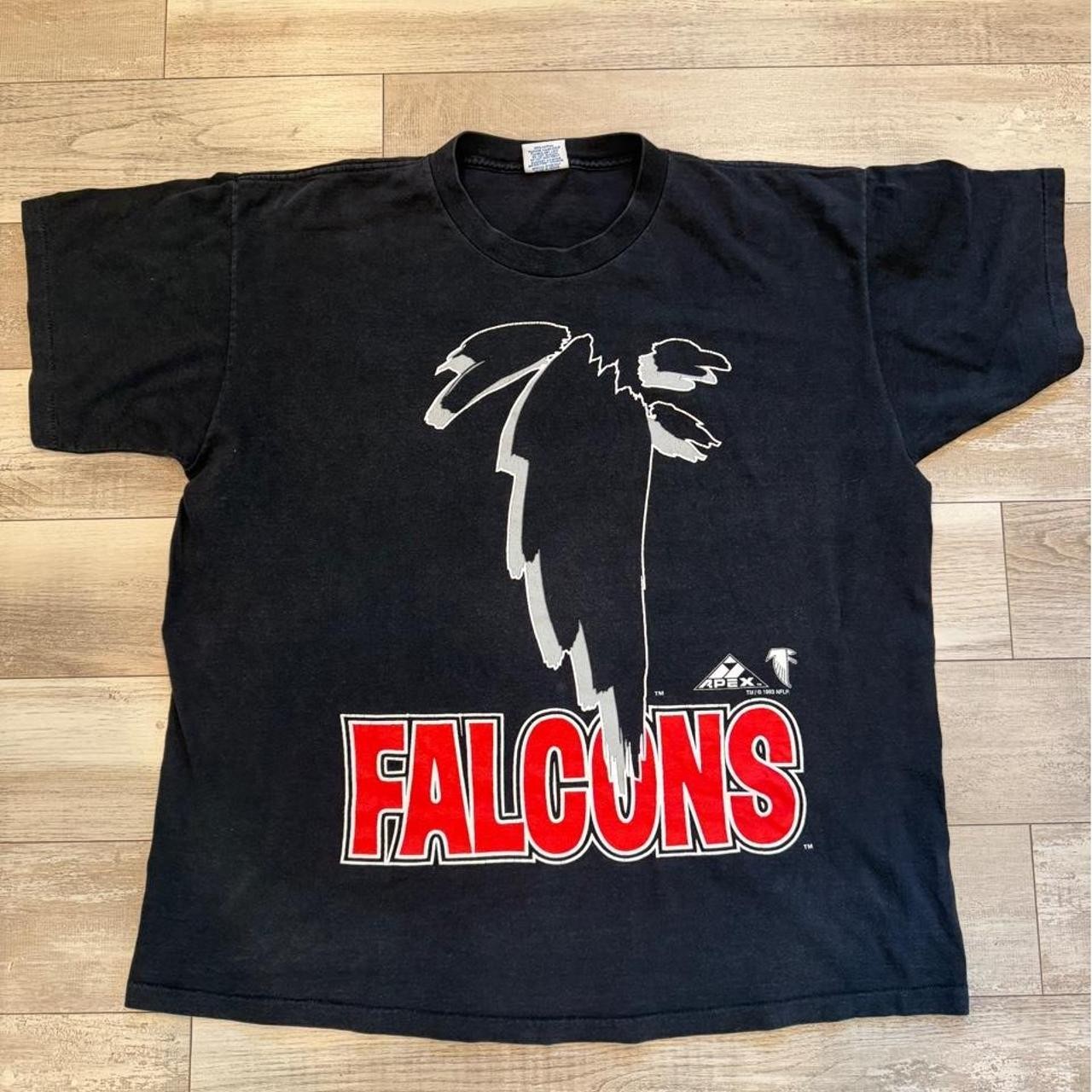 Vintage 1990’s Atlanta Falcons NFL Logo black tee shirt VK17249