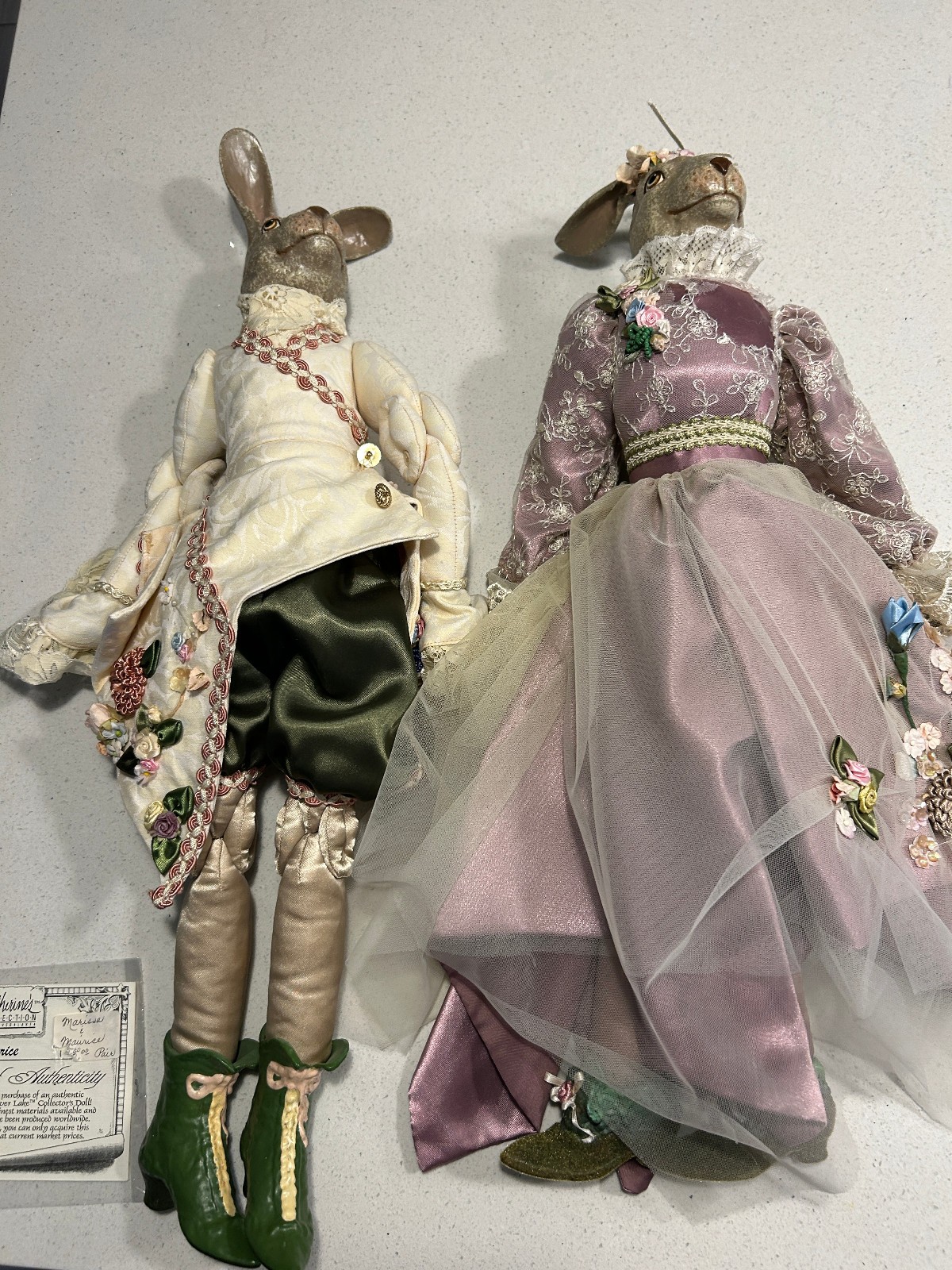VTG Wayne Kleski Victorian Rabbit Marissa & Maurice Katherines Collection COAs VTG Wayne Kleski Victorian Rabbit Marissa & Maurice Katherines Collection COAs