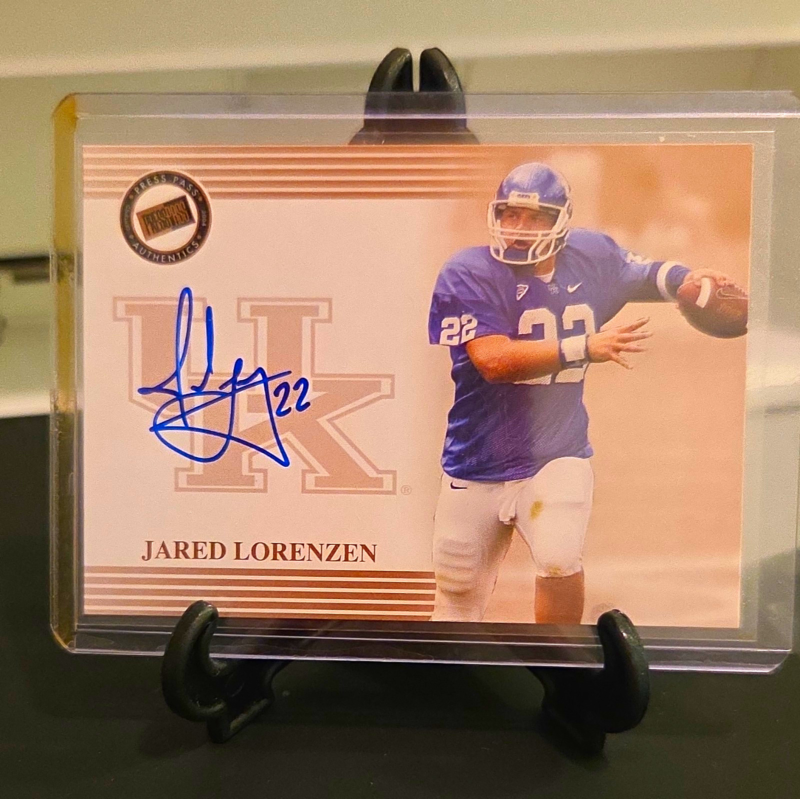 Press Pass 2004 Autographs Bronze Jared Lorenzen Kentucky on card Auto RC Press Pass 2004 Autographs Bronze Jared Lorenzen Kentucky on card Auto RC