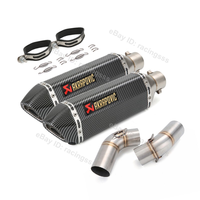 For Ducati Monster 696 795 796 1100 Exhaust Mid Pipe Muffler Tips With DB Killer