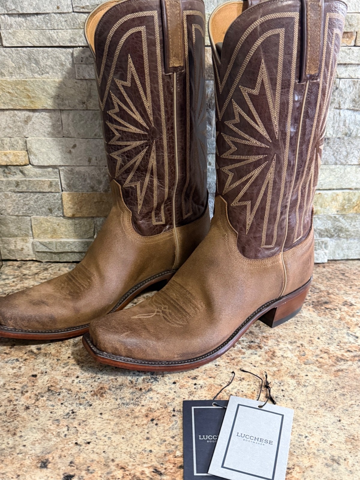 Lucchese N1696.73 Men’s Cowboy Western Boots Olive Comanche Cafe Brown Size 10D Lucchese N1696.73 Men’s Cowboy Western Boots Olive Comanche Cafe Brown Size 10D