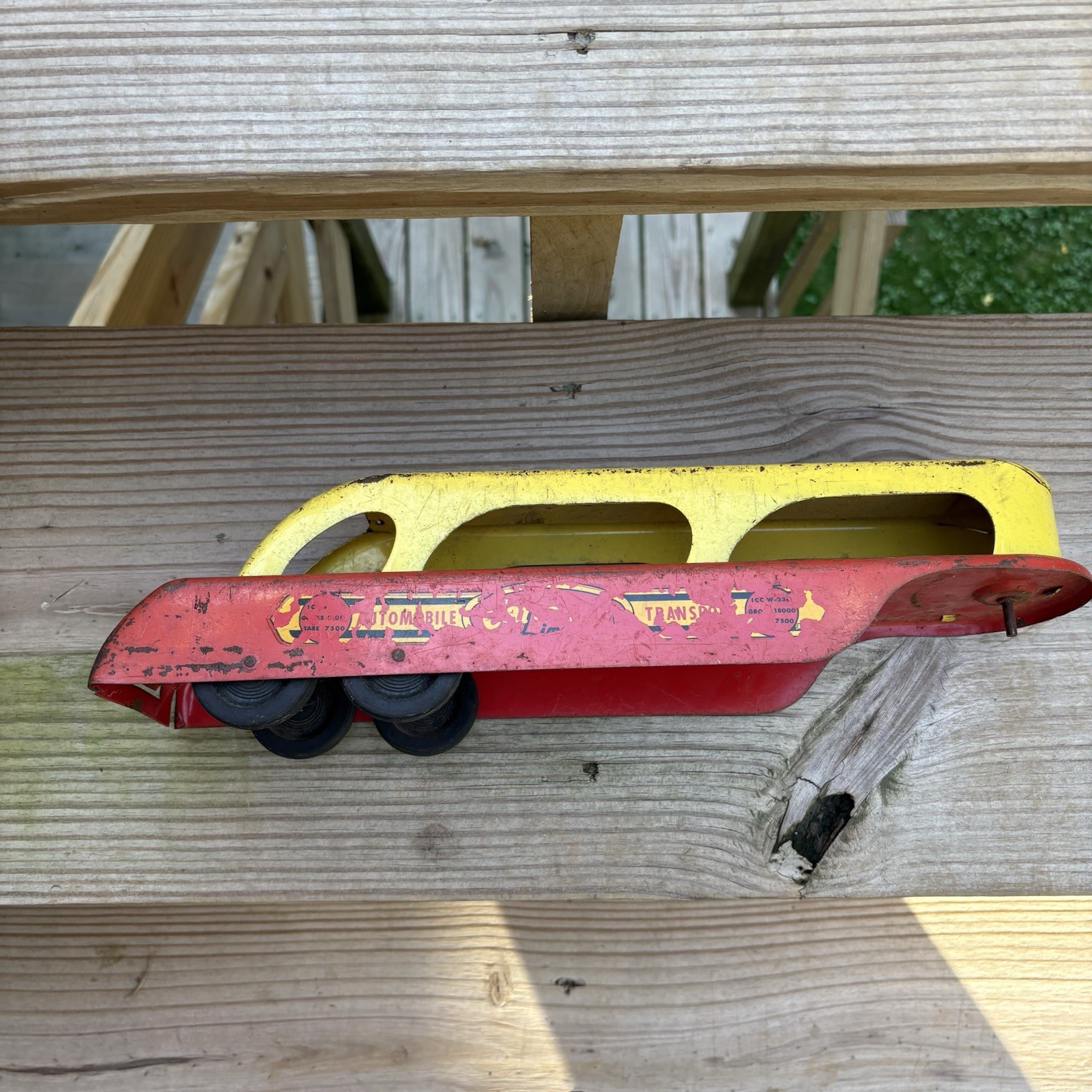 VTG Antique 1940s Wyandotte Car-A-Van Lines Automobile Transport Trailer Steel