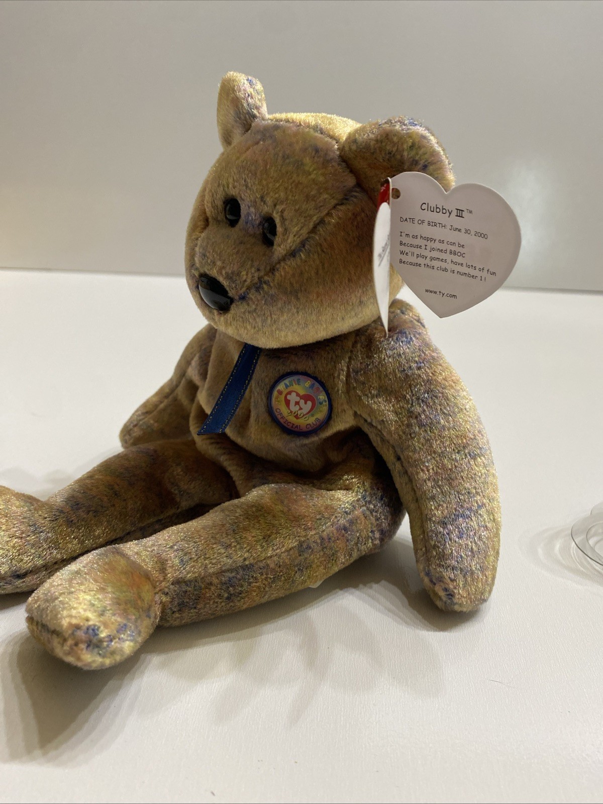 TY BEANIE BABY CUTE CLUBBY III THE BEAR WITH TAG PLUSH TOY & TY BEANIE BABY CUTE CLUBBY III THE BEAR WITH TAG PLUSH TOY &