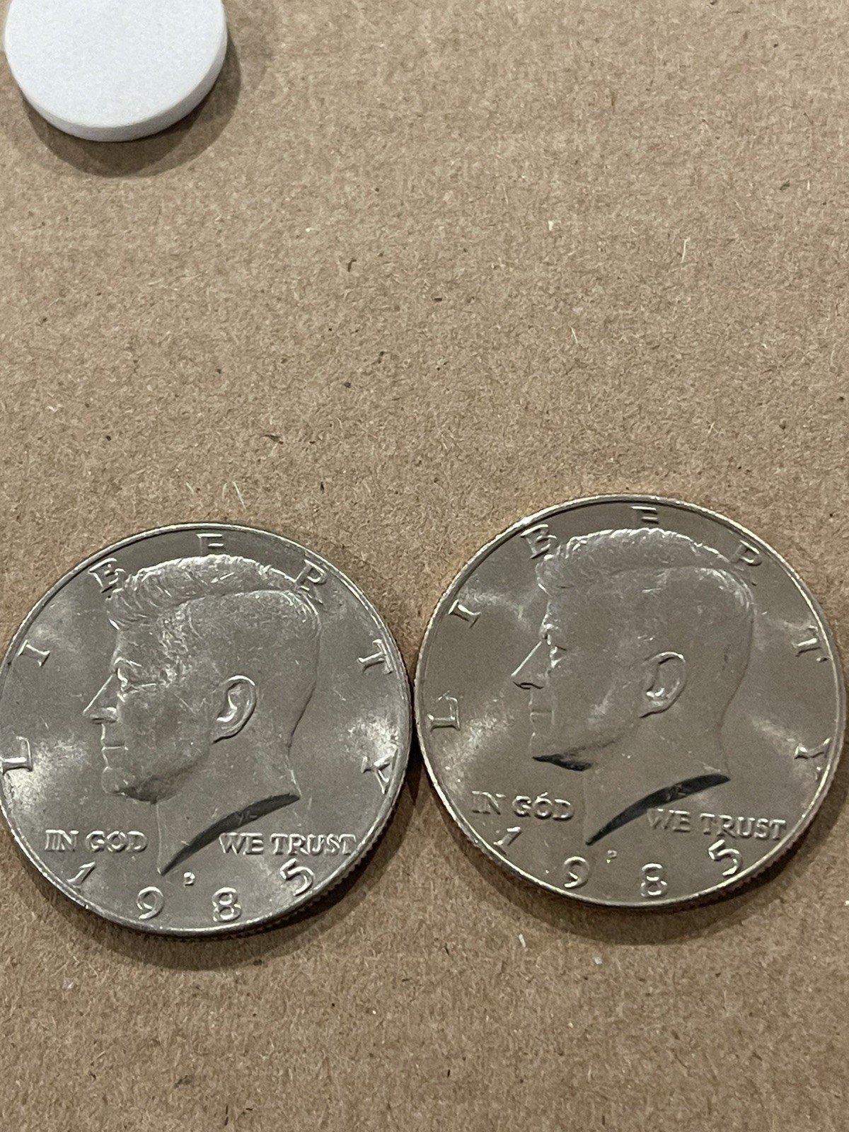 1985  P&D Kennedy Half Dollar -Nice Rim-Two Coins Set-Free Shipping 