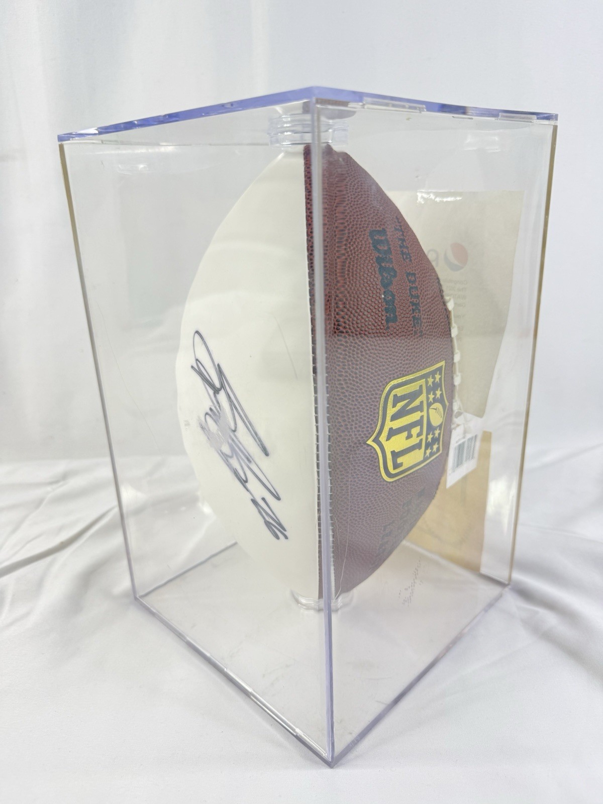 Saquon Barkley Signed Autographed Football Wilson COA Pepsi 2021 Promo Eagles NY Saquon Barkley Signed Autographed Football Wilson COA Pepsi 2021 Promo Eagles NY