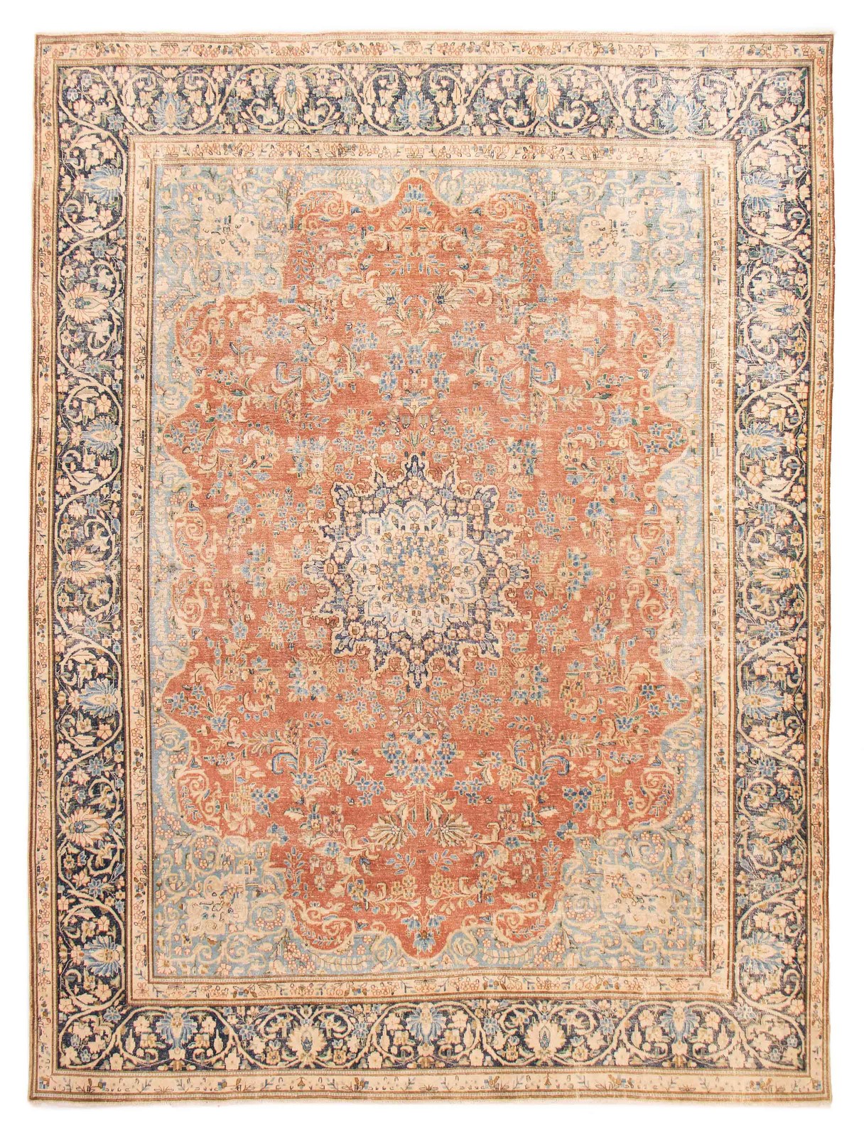Vintage Traditional Hand-Knotted Area Rug 9\'11\