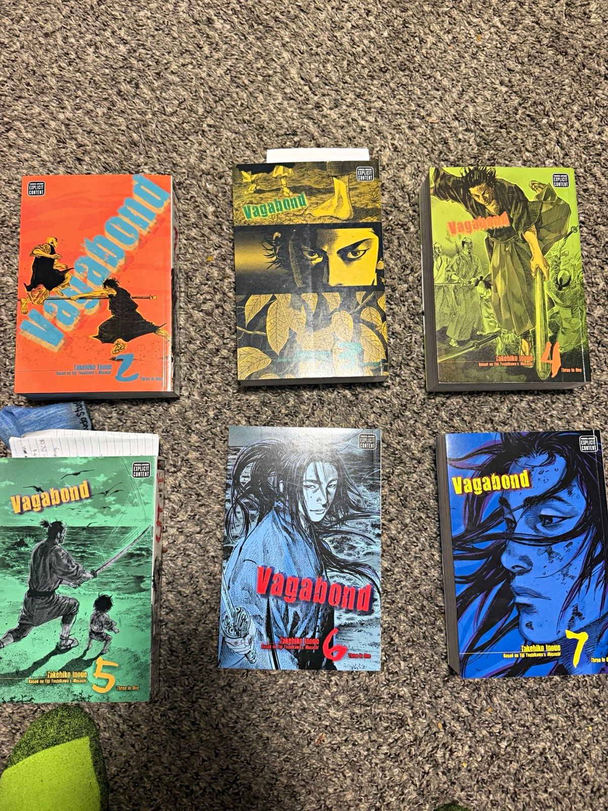 Vagabond VIZBIG Edition Manga Lot Vol 2-7 Takehiko Inoue VIZ Media