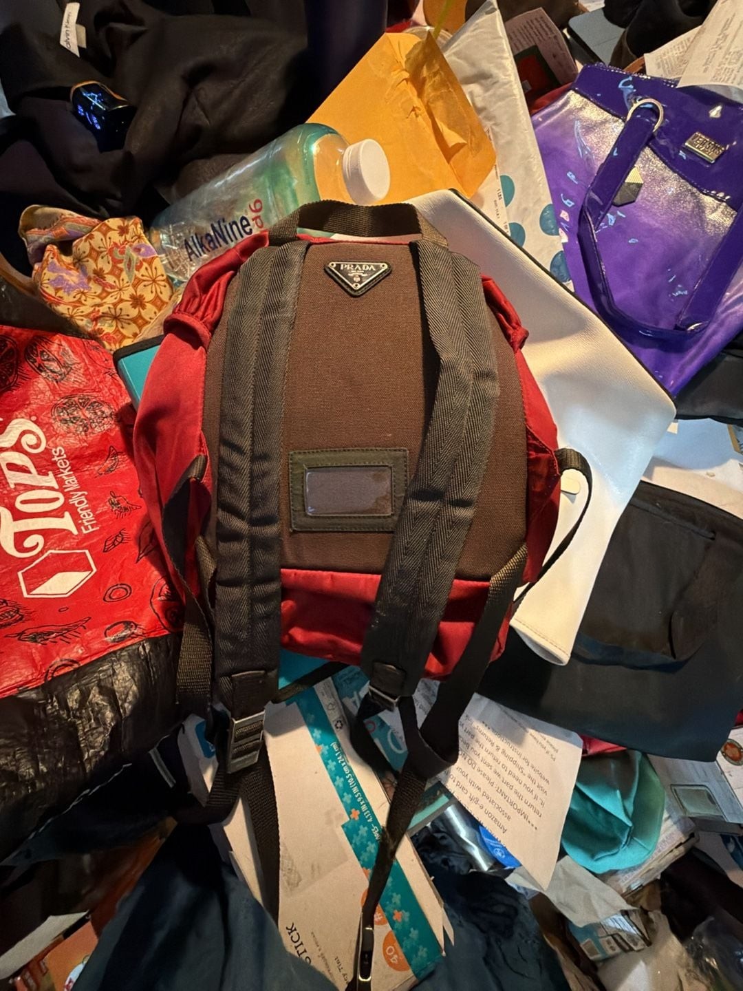Prada Tessuto Nylon Backpack Red Prada Tessuto Nylon Backpack Red
