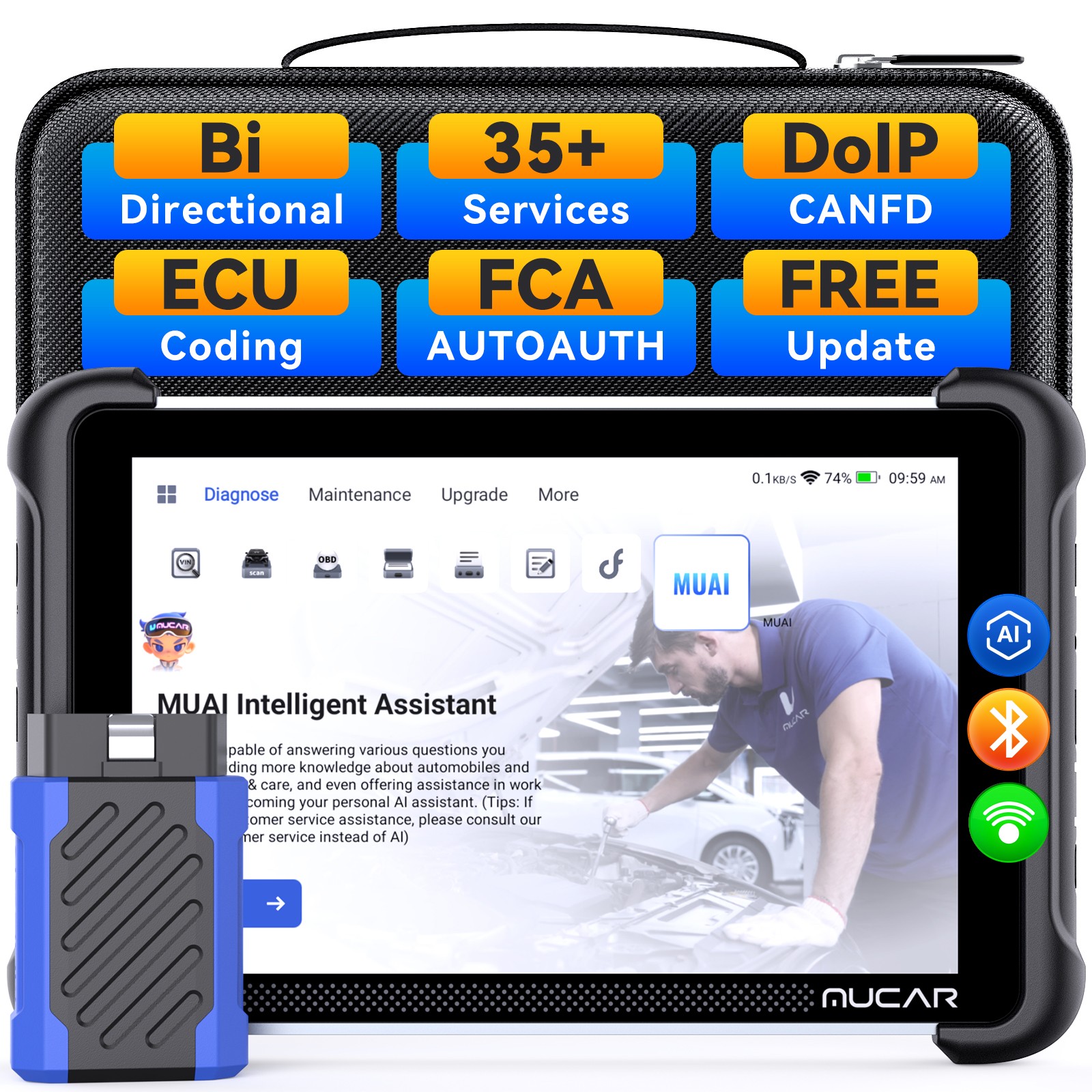 2026 MUCAR 892BT/892BT PRO AI Topology Full System OBD2 Scanner Diagnostic Tool