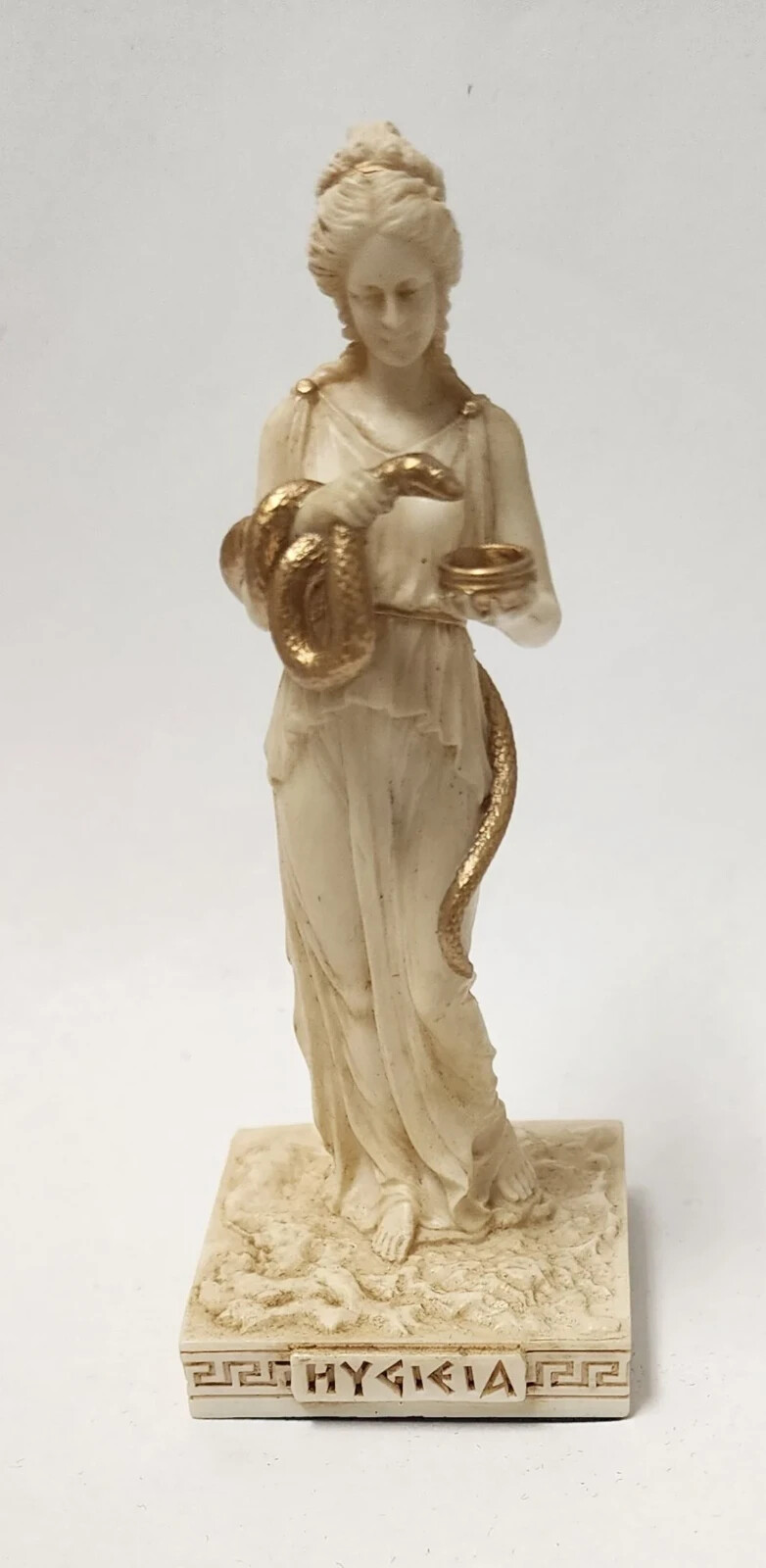 Ivory Gold Goddess Hygeia Mini Statue 3.5\ Ivory Gold Goddess Hygeia Mini Statue 3.5\