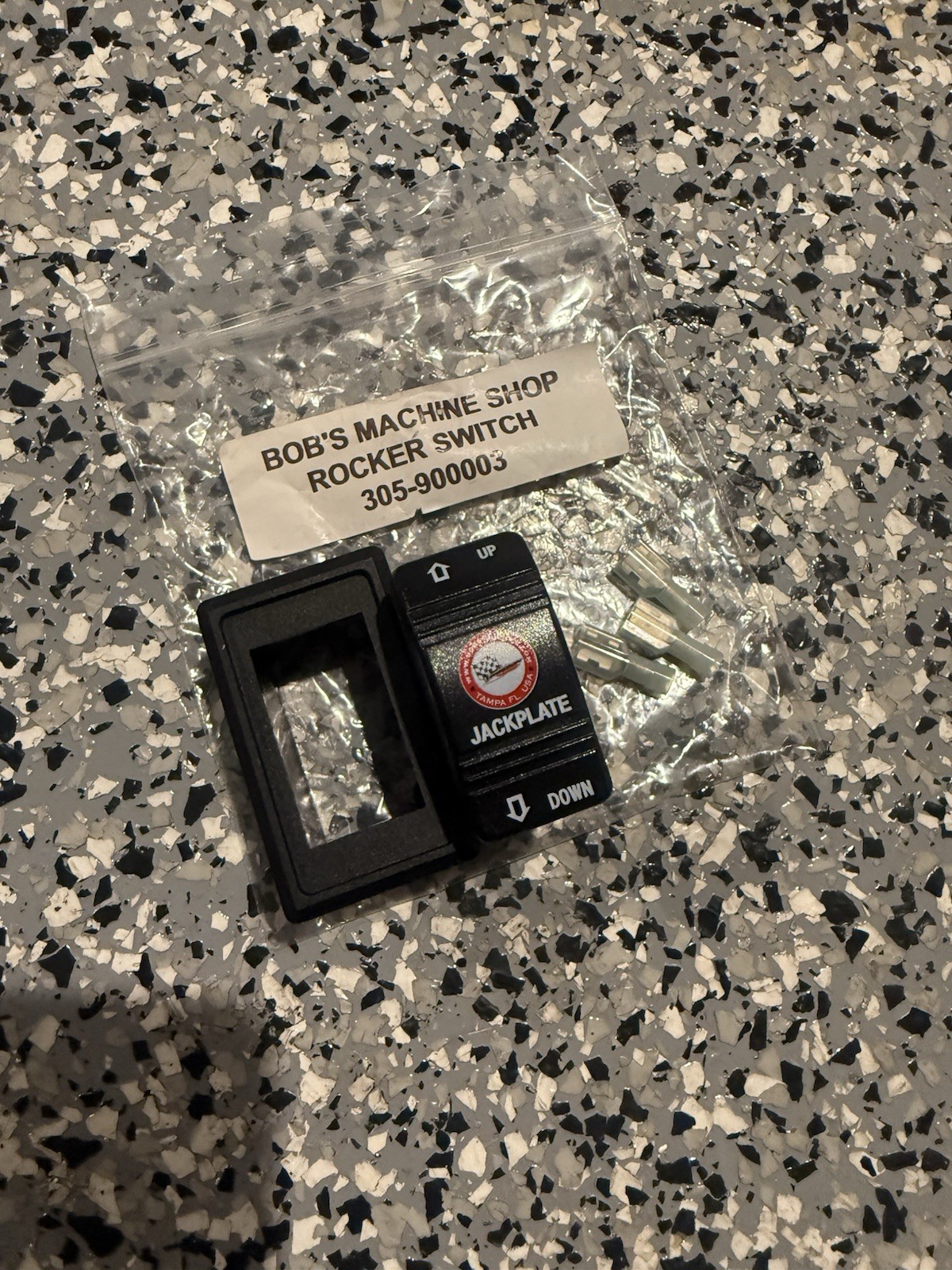 New Bob\'s Machine Jack Plate Rocker Switch w/Bezel - Part # 305-900003