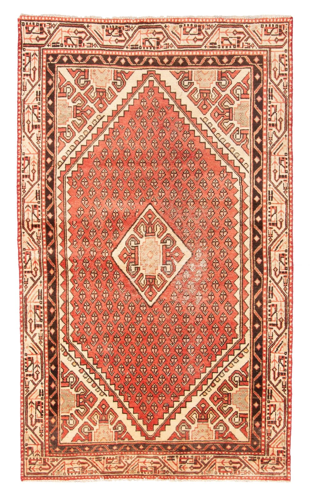 Vintage Hand-Knotted Area Rug 3\'11\