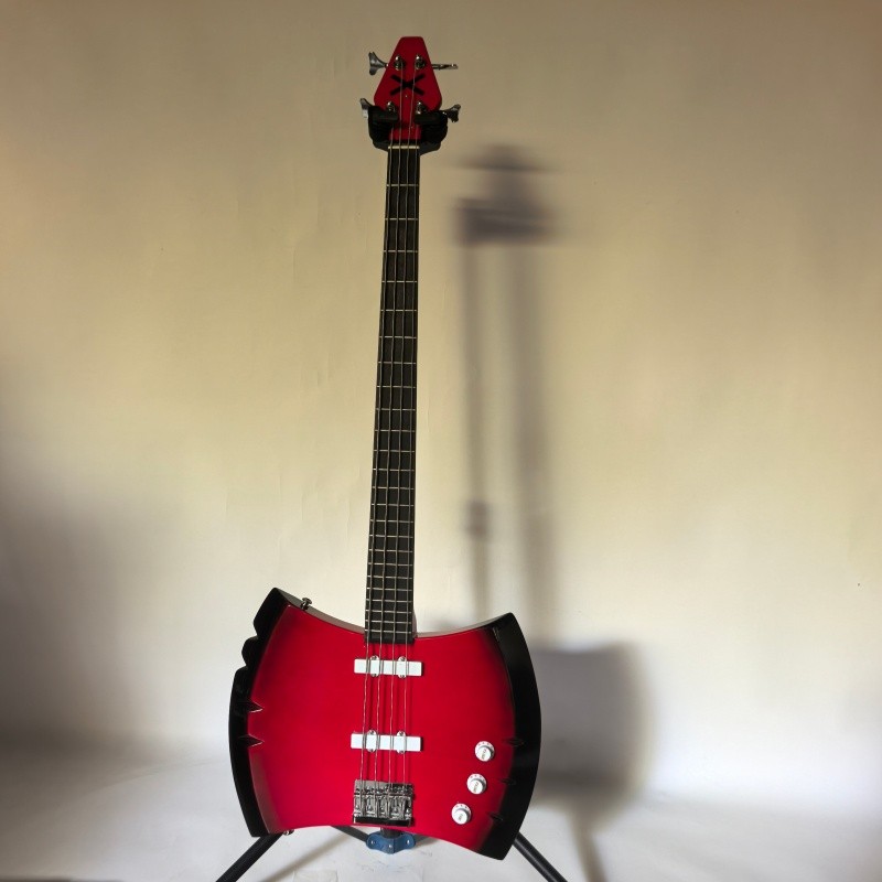 4-String Axee Red Bass Guitars Marceline's Rounded fret Edge stainless Fret