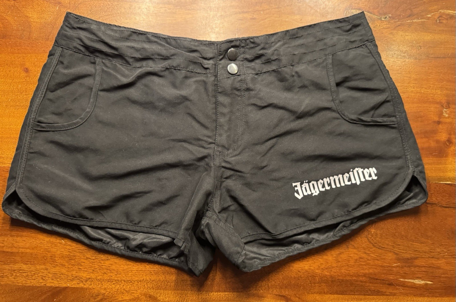 jagermeister Women’s Black Beach Summer Pool Booty Shorts Sz M jagermeister Women’s Black Beach Summer Pool Booty Shorts Sz M