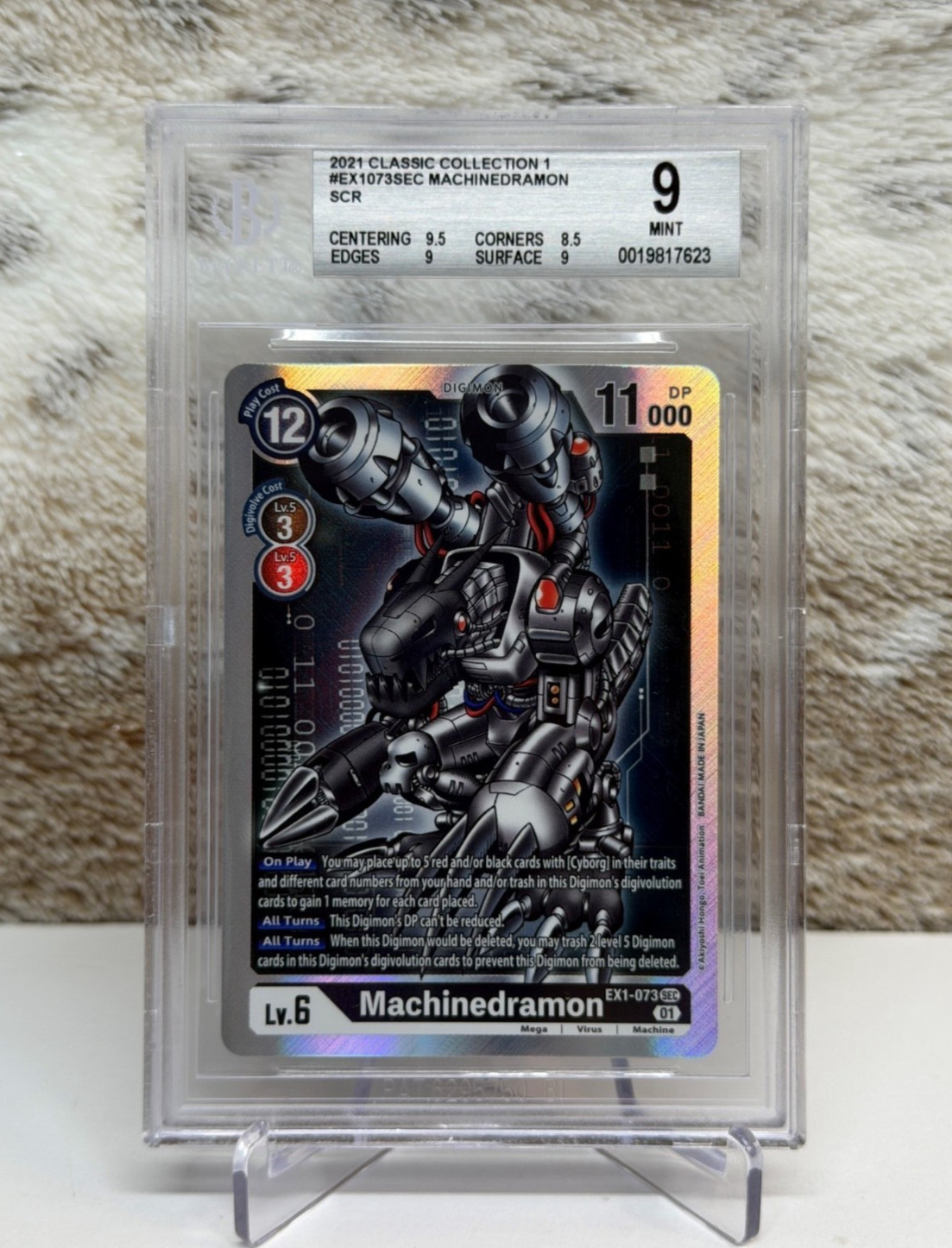 2021 Digimon Classic Collection 1 - Machinedramon #EX1-073 SEC - BGS MINT 9