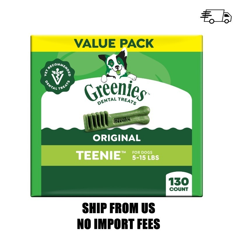 Greenies Teenie Size Original Flavor Adult Natural Dental Dog Treats, 130 Count