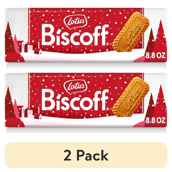 (2 pack) Lotus Biscoff Cookies, 8.8oz, 32 Cookies per Pack (2 pack) Lotus Biscoff Cookies, 8.8oz, 32 Cookies per Pack