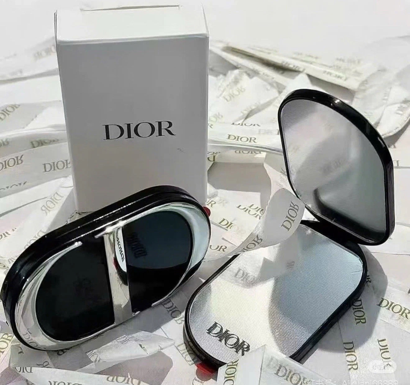 Dior New CD Logo Makeup Mirror with Phone Holder Stand Dual Mirror 3M Dior New CD Logo Makeup Mirror with Phone Holder Stand Dual Mirror 3M