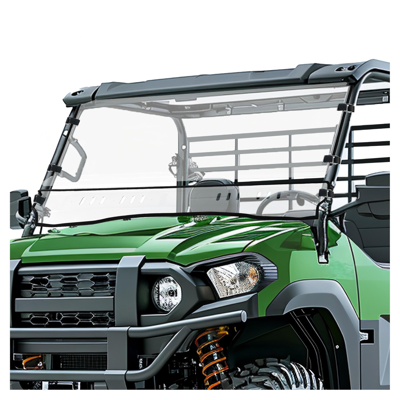 3-IN-1 Flip Front Windshield Compatible with Kawasaki Mule Pro FXT