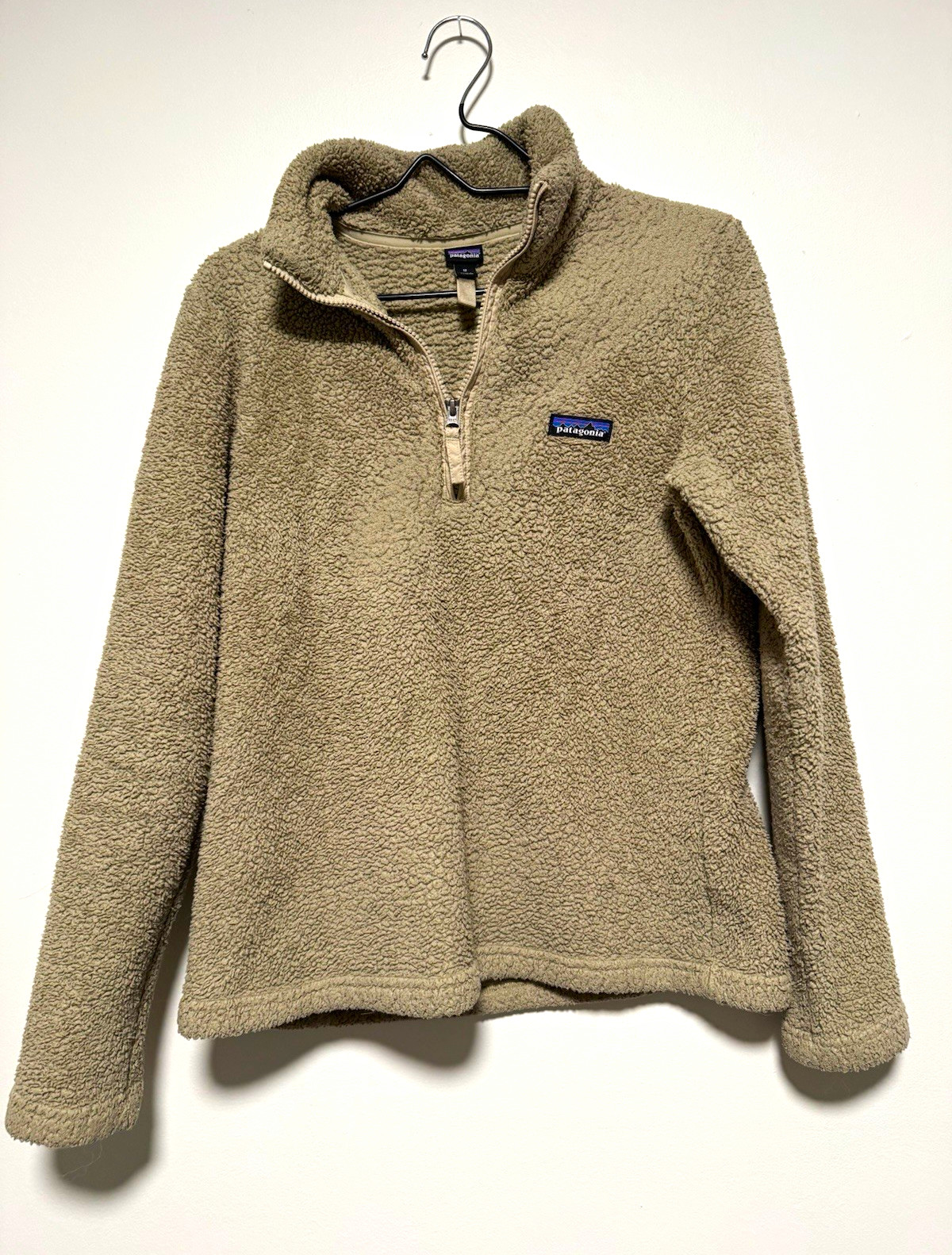 Patagonia Los Gatos Women\'s Beige Fleece 1/4 Zip Jacket Size M Patagonia Los Gatos Women\'s Beige Fleece 1/4 Zip Jacket Size M