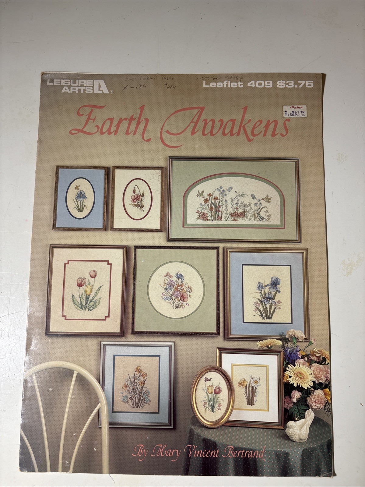 Leisure Arts Cross Stich Pattern 409 Earth Awakens 1985 Flowers Tulips Daffodils Leisure Arts Cross Stich Pattern 409 Earth Awakens 1985 Flowers Tulips Daffodils