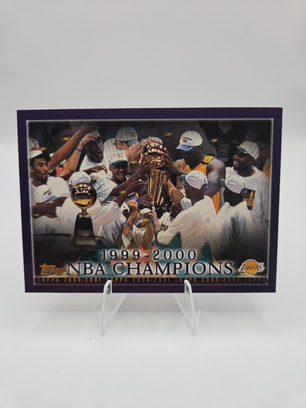 Topps 2000-01 Topps Chrome 1999-2000 NBA Champions Lakers #85 Insert Topps 2000-01 Topps Chrome 1999-2000 NBA Champions Lakers #85 Insert