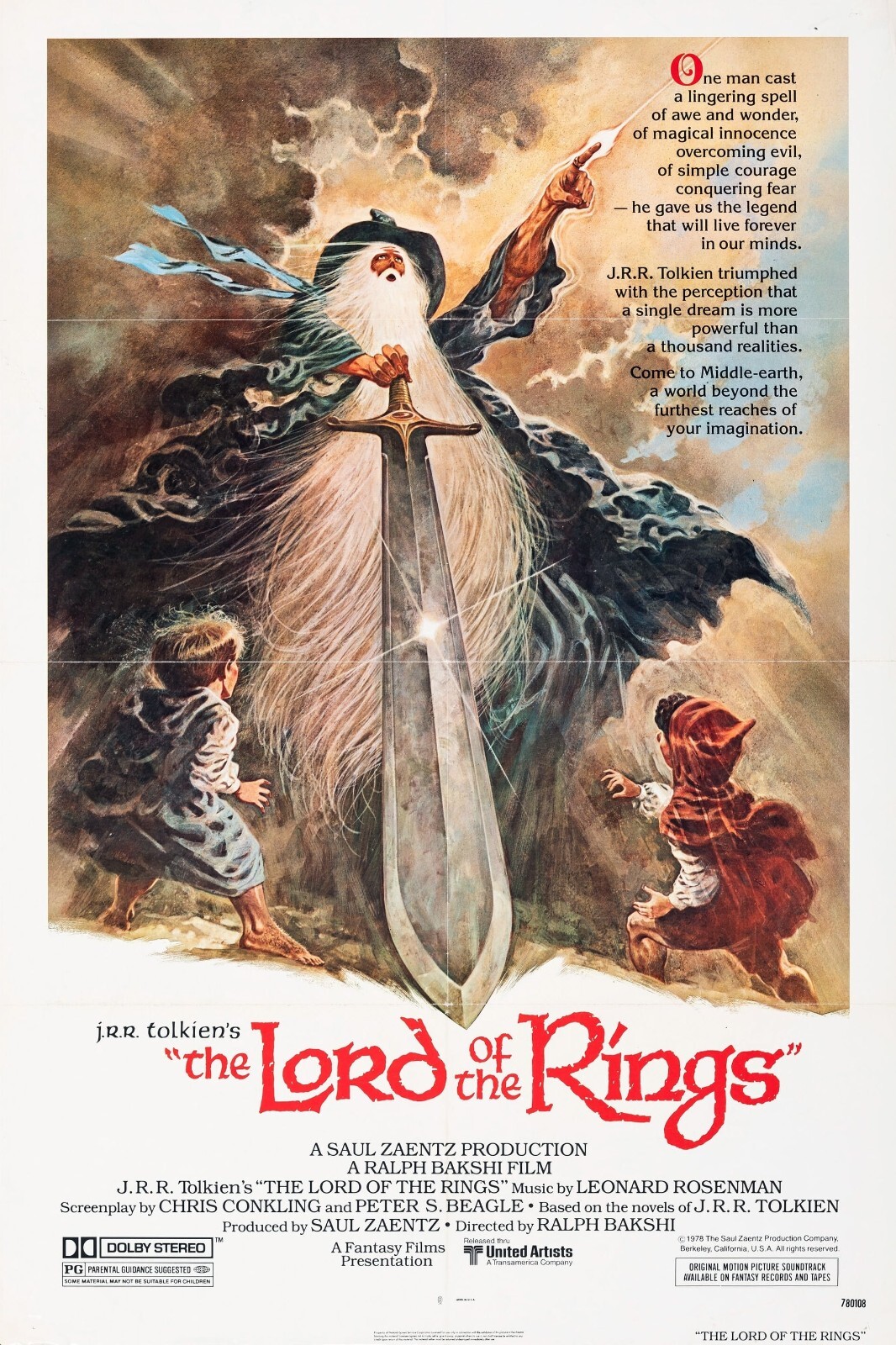 1978 The Lord Of The Rings Movie Poster Print 11X17 Gandalf Frodo Aragorn Sam 🍿 1978 The Lord Of The Rings Movie Poster Print 11X17 Gandalf Frodo Aragorn Sam 🍿