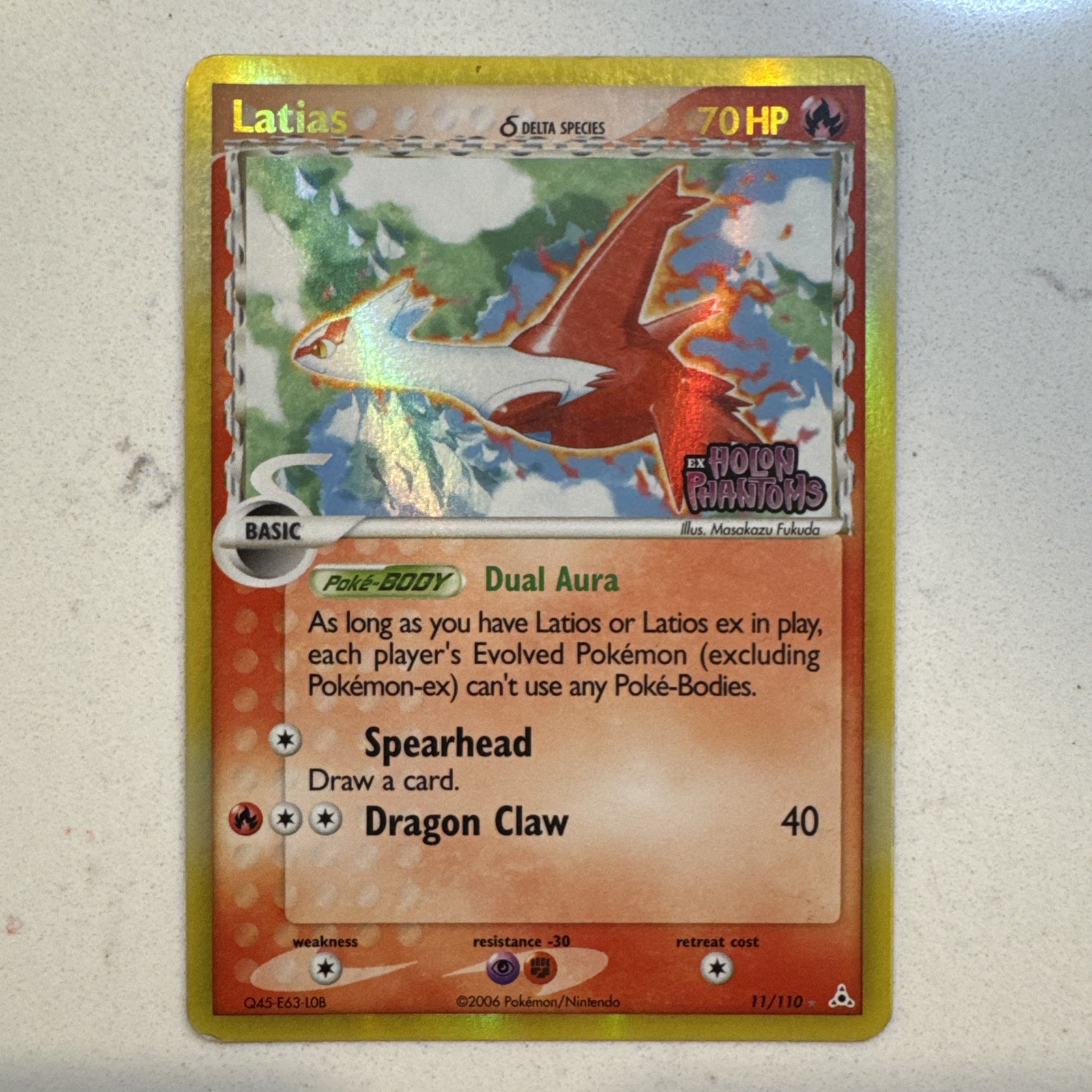 Pokemon TCG Latias 11/110 Delta Species Reverse Holo Rare EX Holon Phantoms 2006