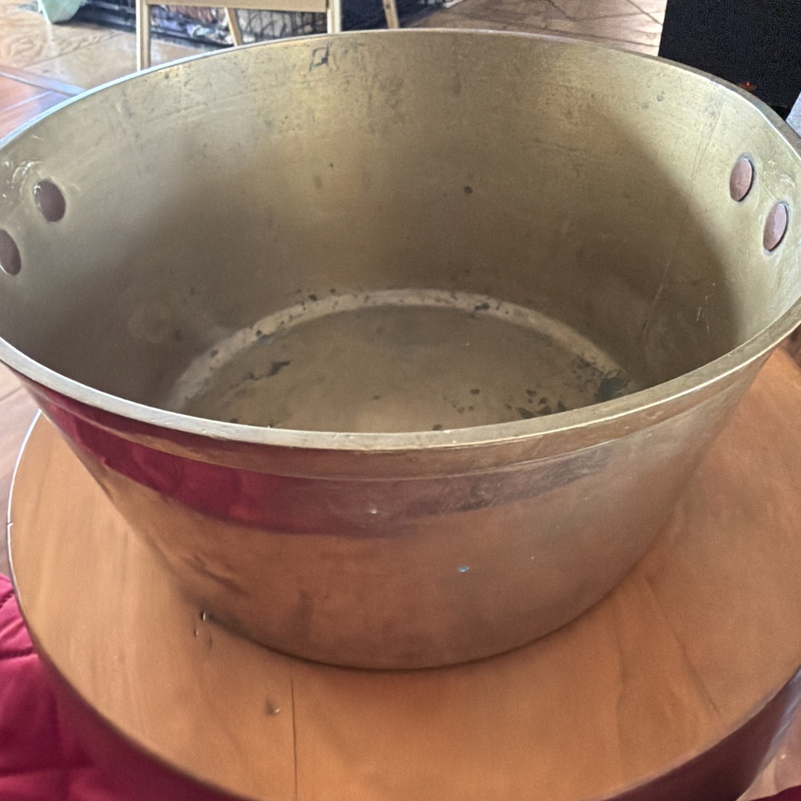 Heavy Antique Brass Jam Pan, Cooking Pot, Vintage Georgian, preserving Jam Po... Heavy Antique Brass Jam Pan, Cooking Pot, Vintage Georgian, preserving Jam Po...