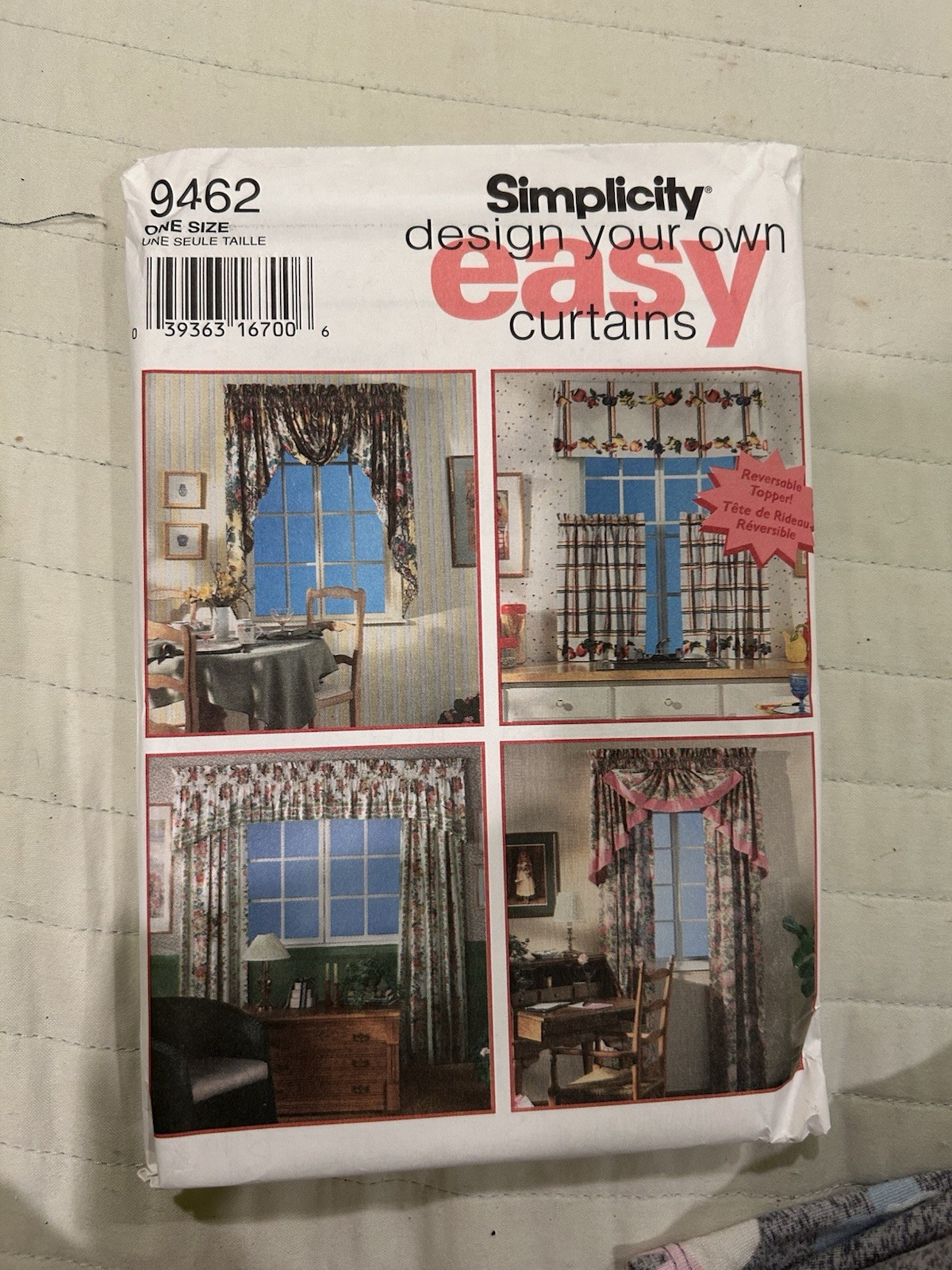9462 Uncut Simplicity Sewing Pattern Home Decor Design Your Own Curtains OOP Sew