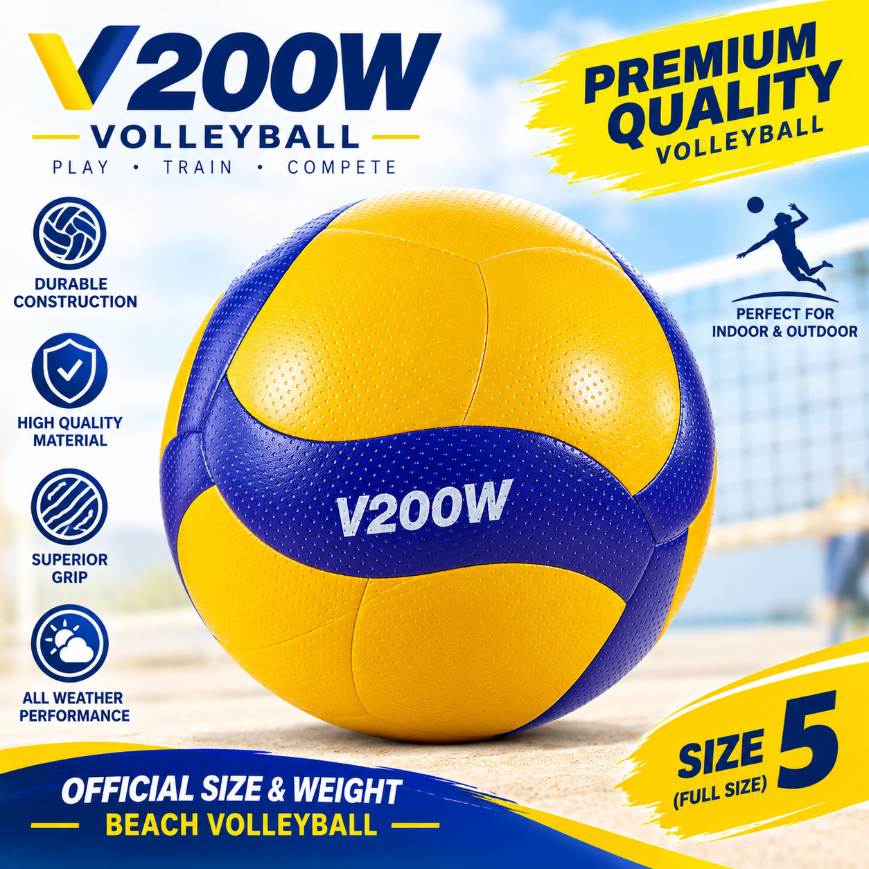 2026 Mikasa V200W Original Volleyball Ball Professional Volleyball Ball Size 5
