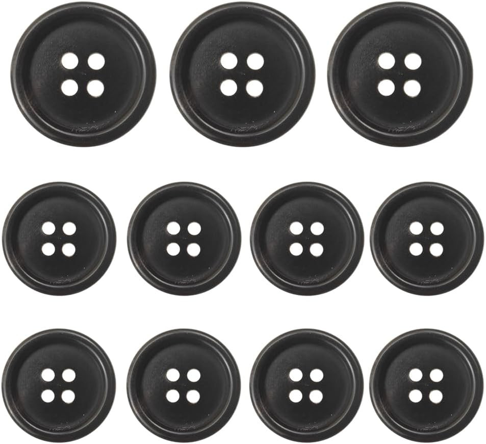 11Pcs Real Horn Buttons Set for Men Women\'S Blazer and Suit, 20Mm Buffalo 11Pcs Real Horn Buttons Set for Men Women\'S Blazer and Suit, 20Mm Buffalo