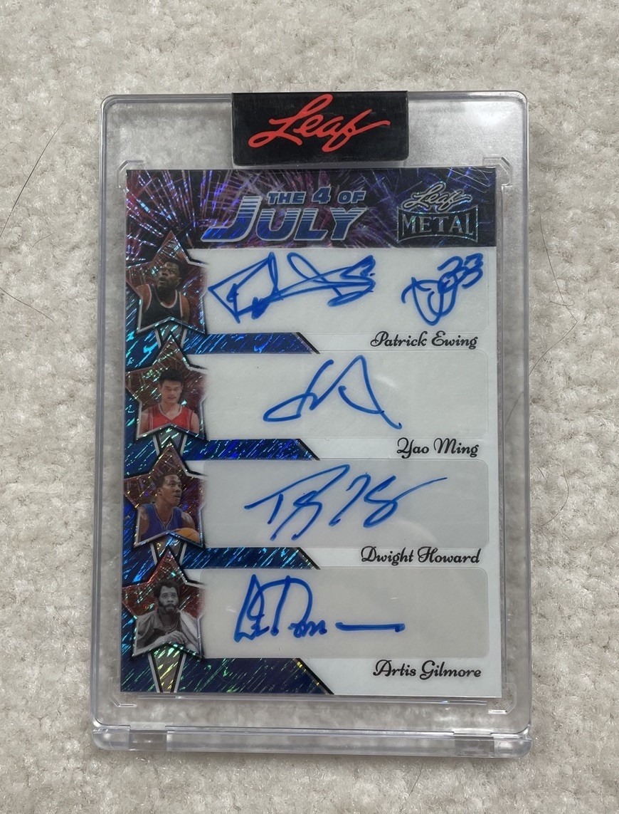 1/1 Quad Auto : Patrick Ewing, Yao Ming Auto , Dwight Howard, Artis Gilmore RARE 1/1 Quad Auto : Patrick Ewing, Yao Ming Auto , Dwight Howard, Artis Gilmore RARE