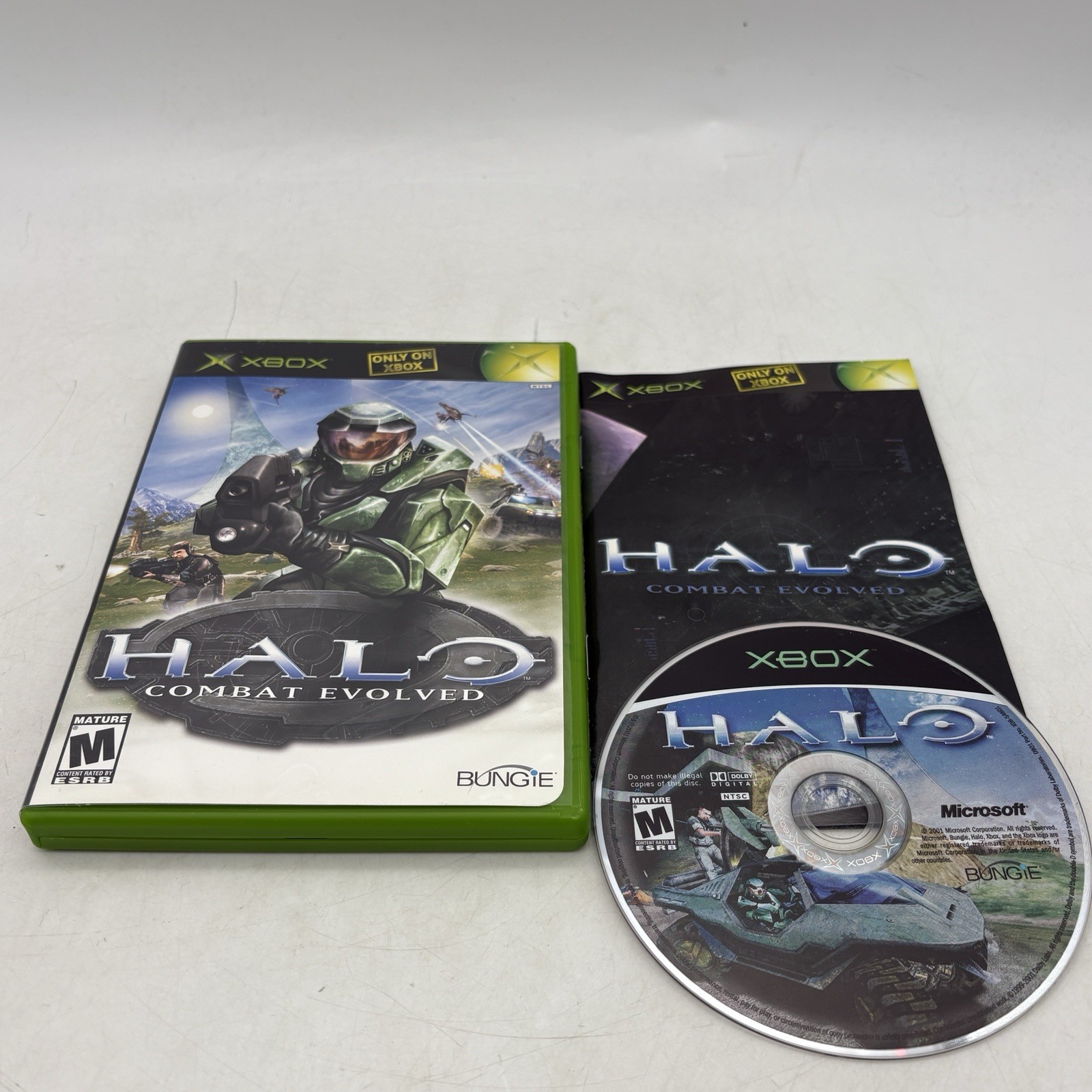 Halo : Combat Evolved First Print Microsoft Xbox Complete w/ Manual CIB Tested Halo : Combat Evolved First Print Microsoft Xbox Complete w/ Manual CIB Tested